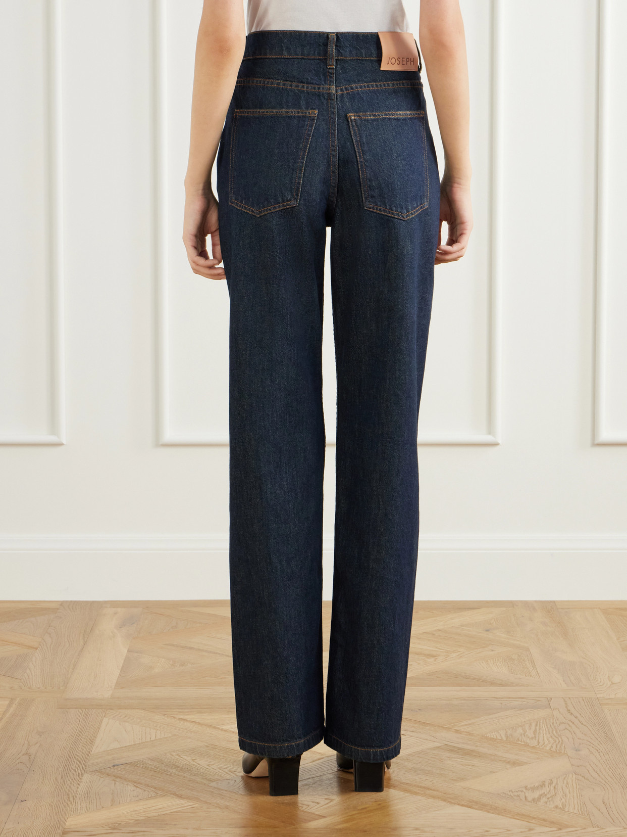 Chams High-Rise Straight-Leg Jeans