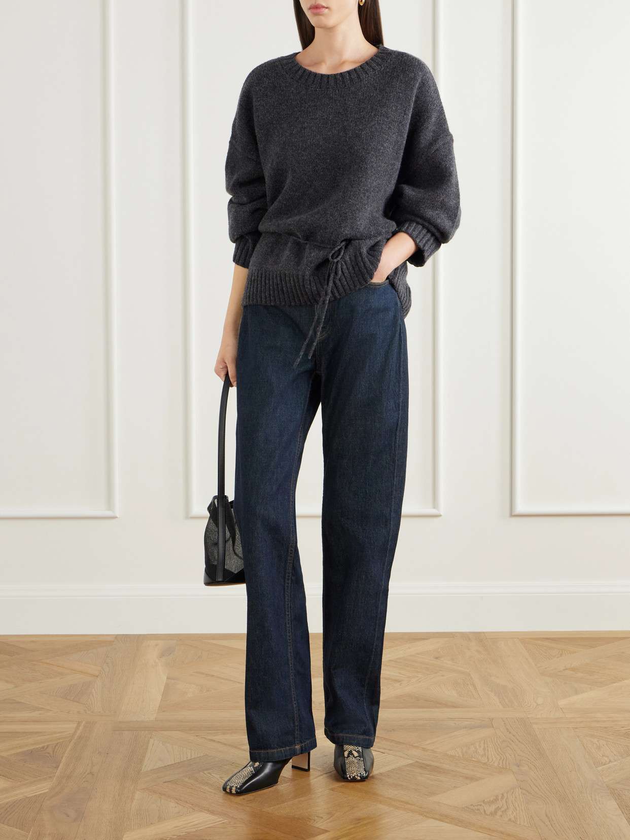 Chams High-Rise Straight-Leg Jeans