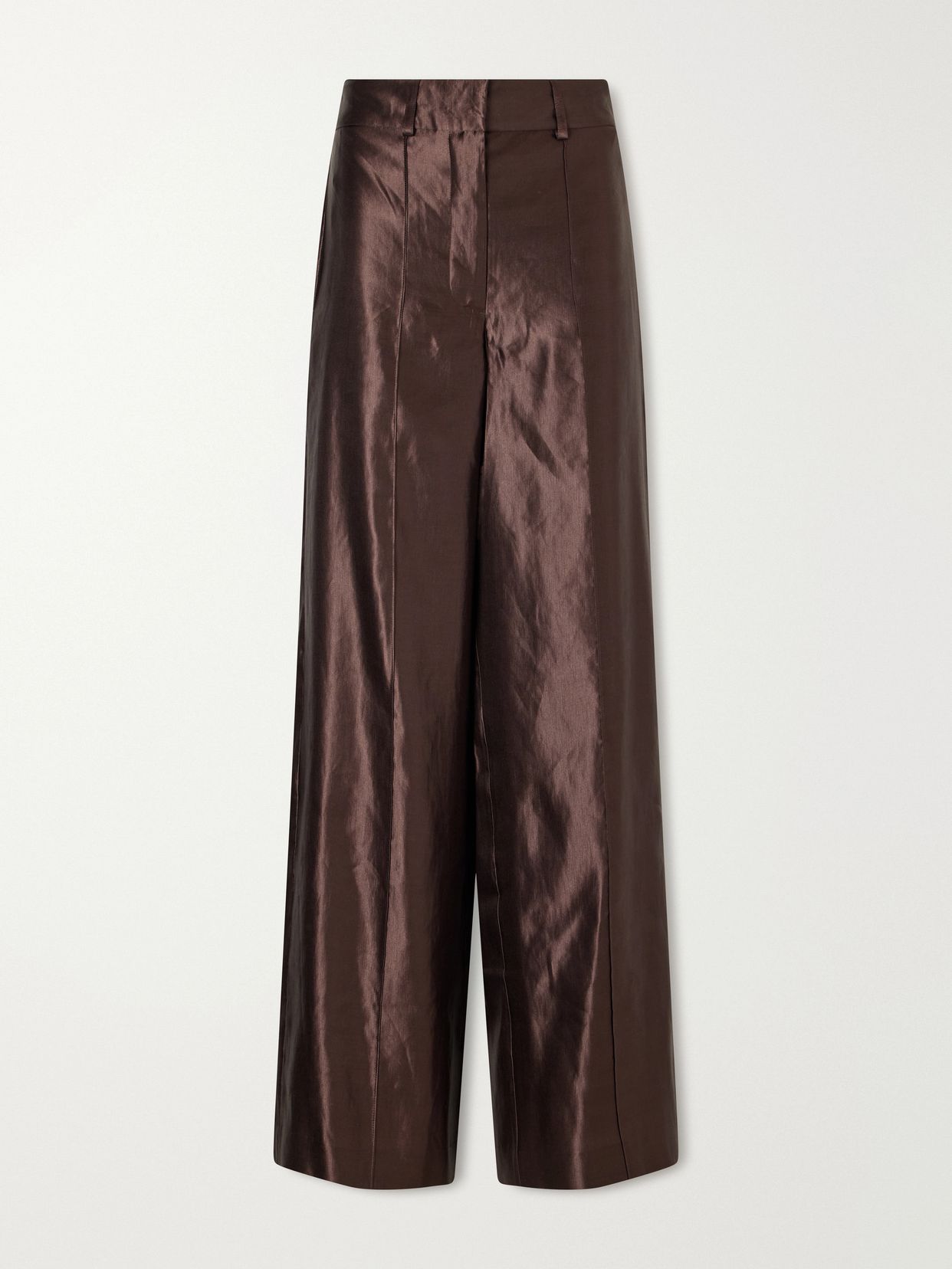 jnane linen and silk blend wide leg pants