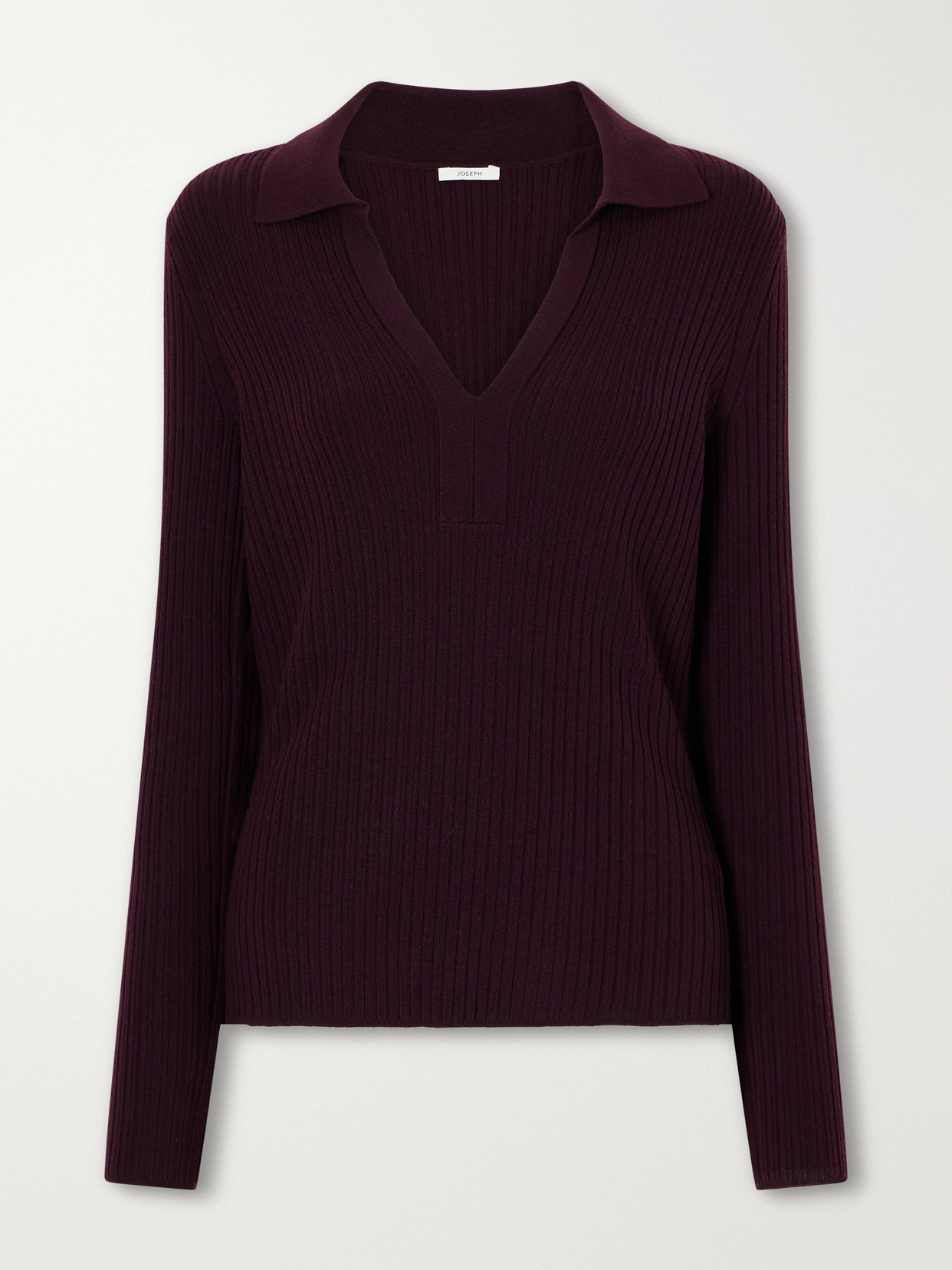 Wool-Blend Polo Sweater