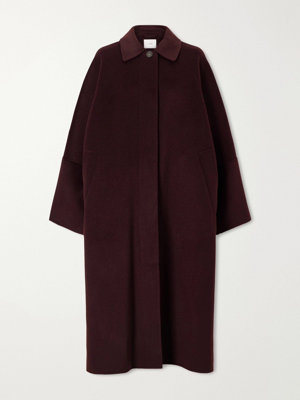 Joseph Dona Wool And Cashmere-blend Coat In Burgundy