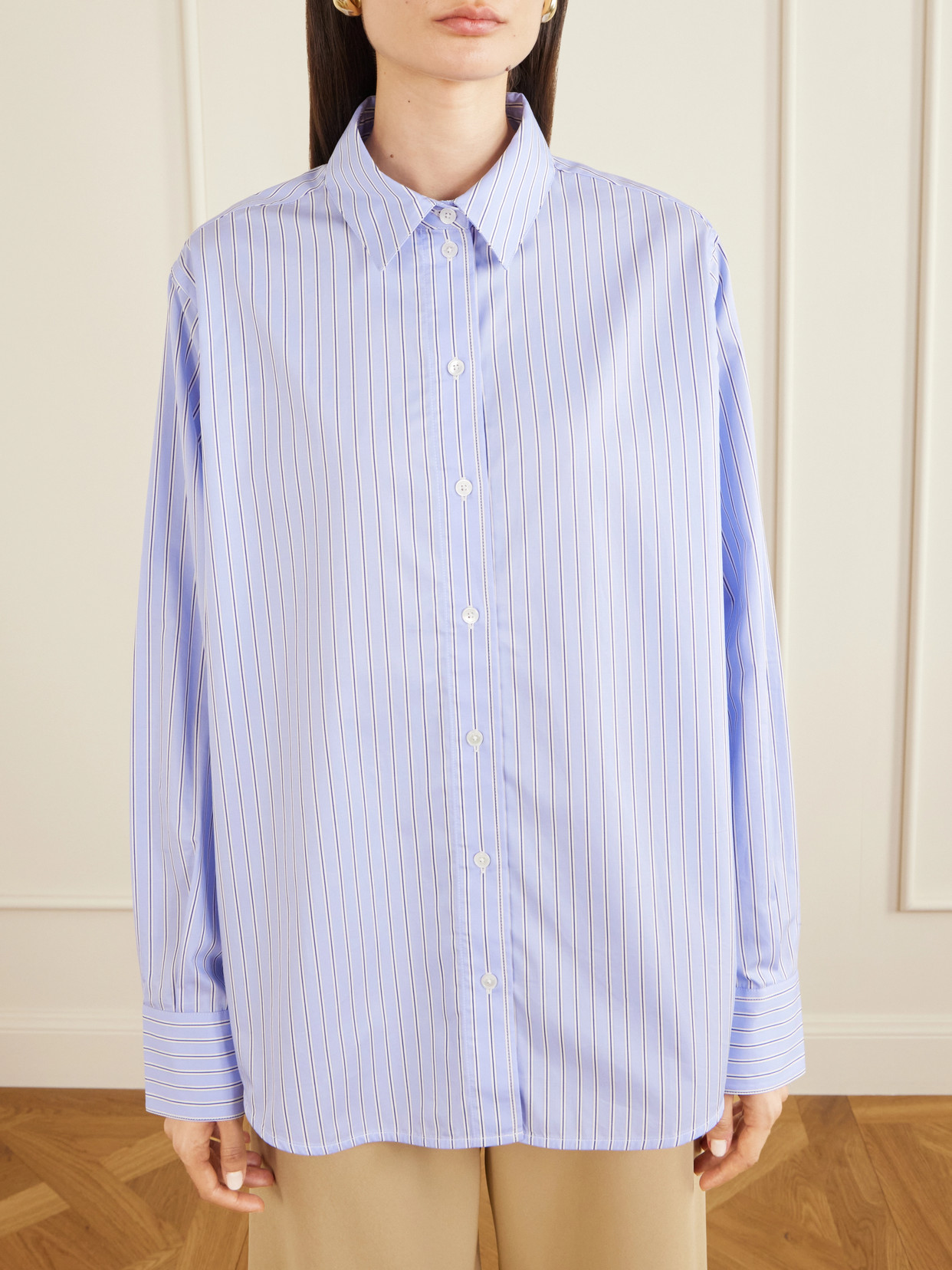 Essie Striped Cotton-Poplin Shirt