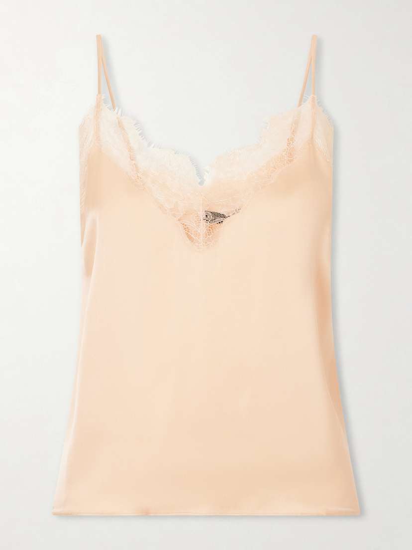 Anine Bing Mael Lace-trimmed Silk-blend Blouse | Thumbnail 6