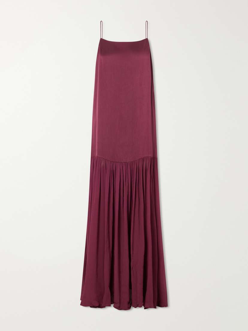 Anine Bing Clementine Silk-blend Voile Maxi Dress