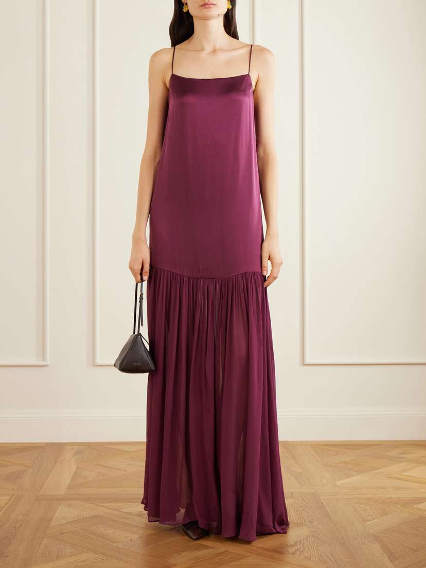 Anine Bing Clementine Silk-blend Voile Maxi Dress | Thumbnail 2 Anine Bing Clementine Silk-blend Voile Maxi Dress | Thumbnail 2