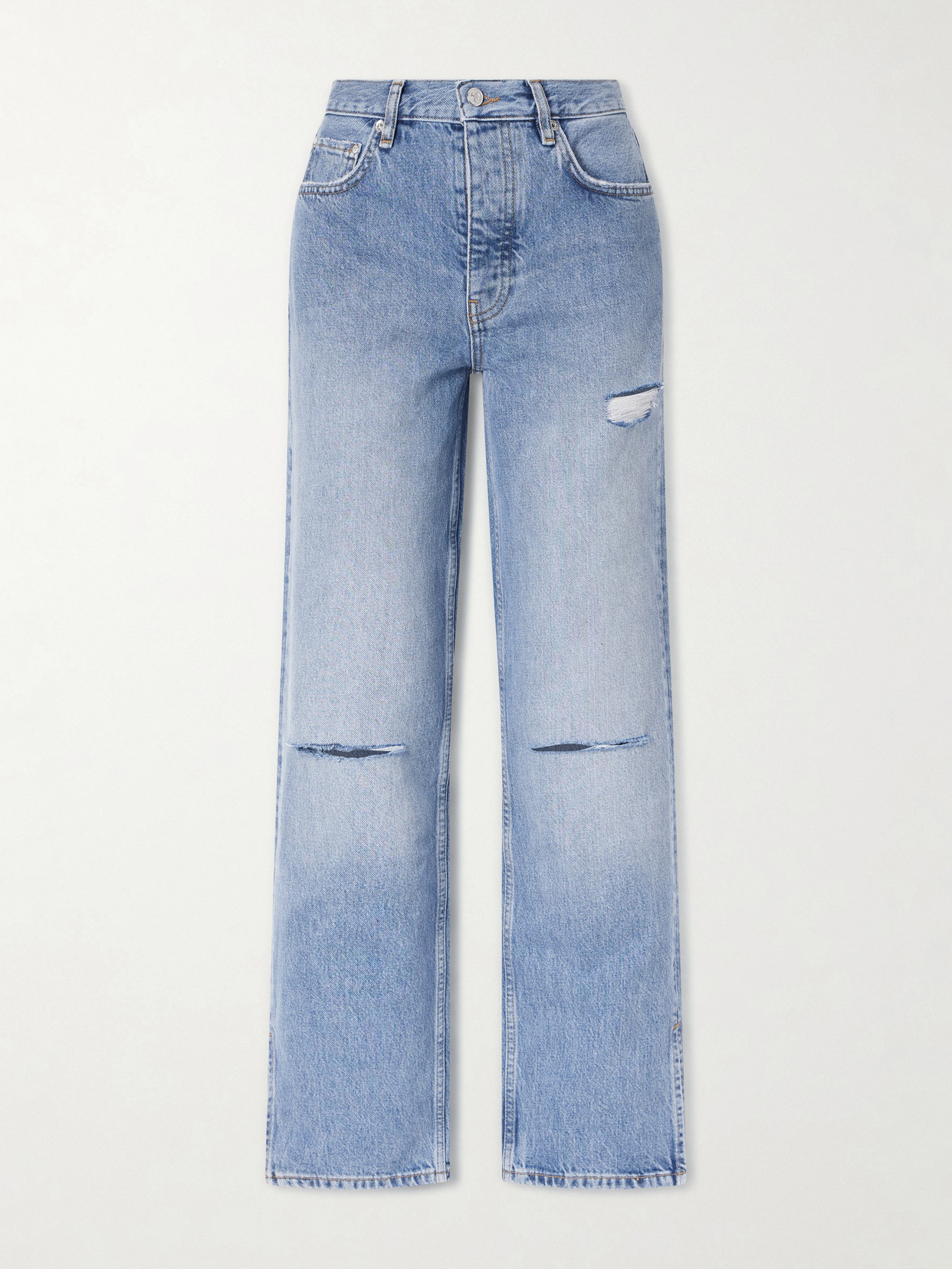 Anine Bing Roy Straight-leg Jeans In Blue