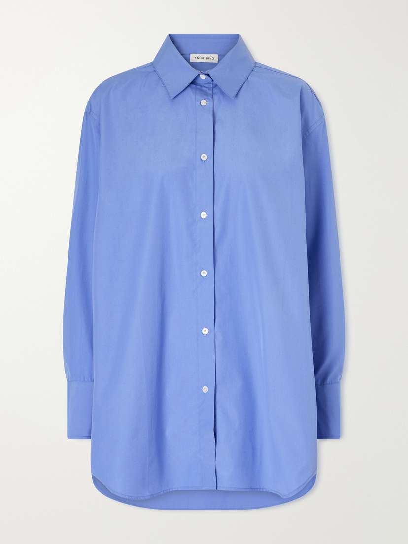 Anine Bing Plaza Cotton-poplin Shirt