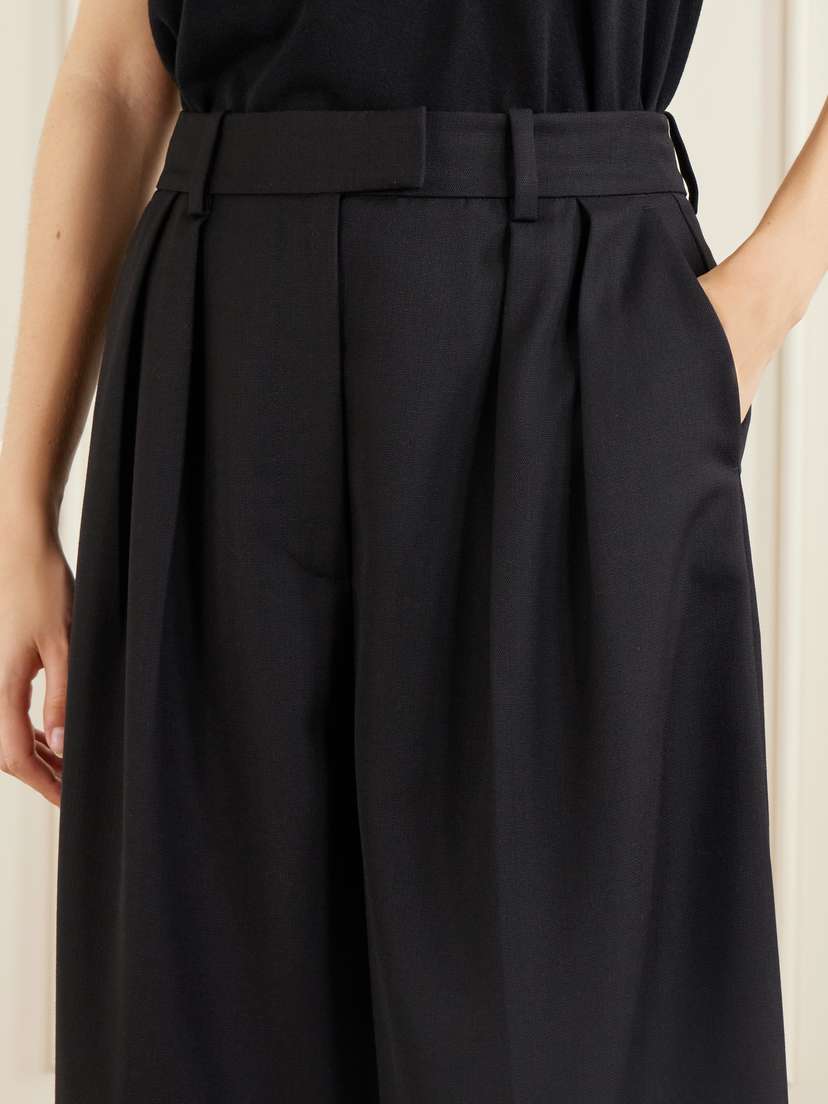 Anine Bing Lou Pleated Woven Wide-leg Pants | Thumbnail 5 Anine Bing Lou Pleated Woven Wide-leg Pants | Thumbnail 5