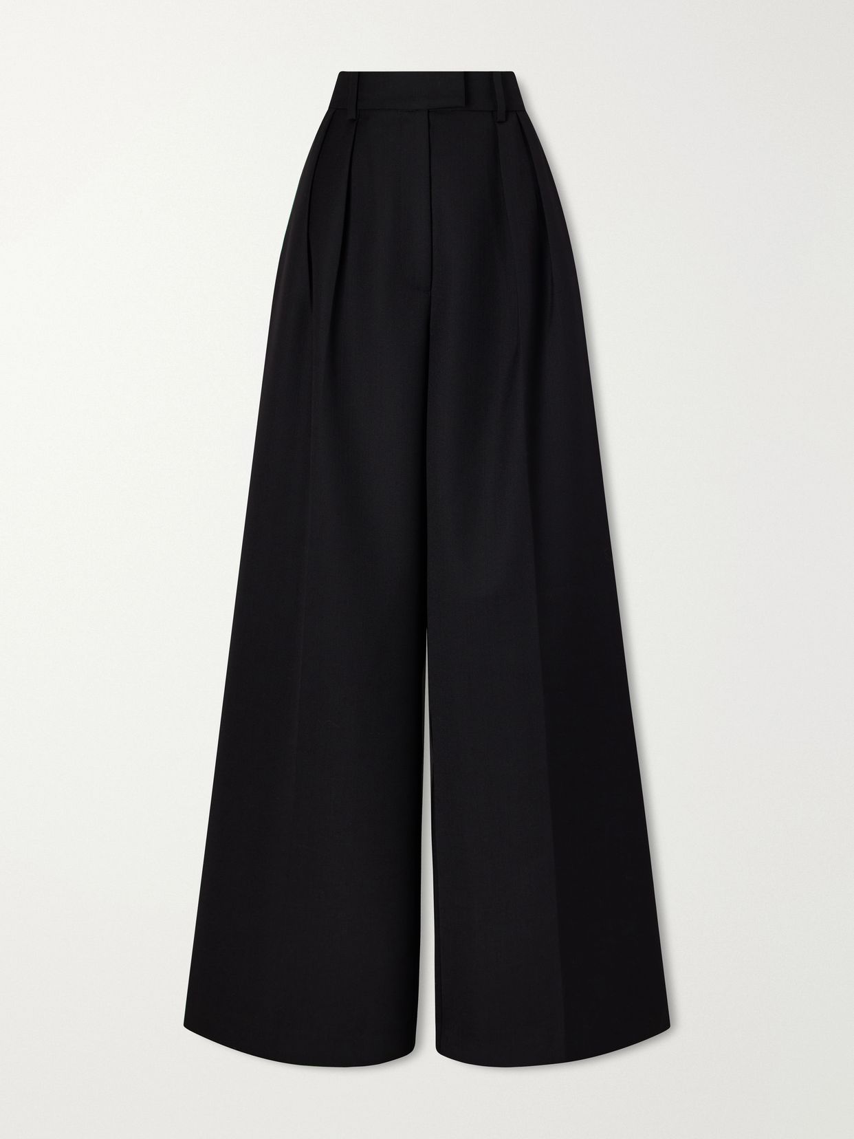 lou pleated woven wide leg pants