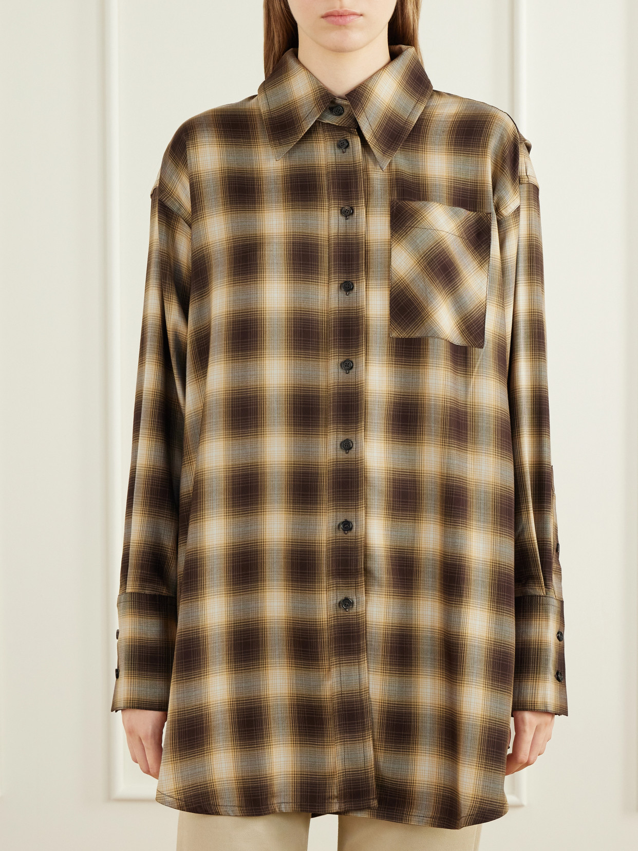 Checked Lyocell Shirt
