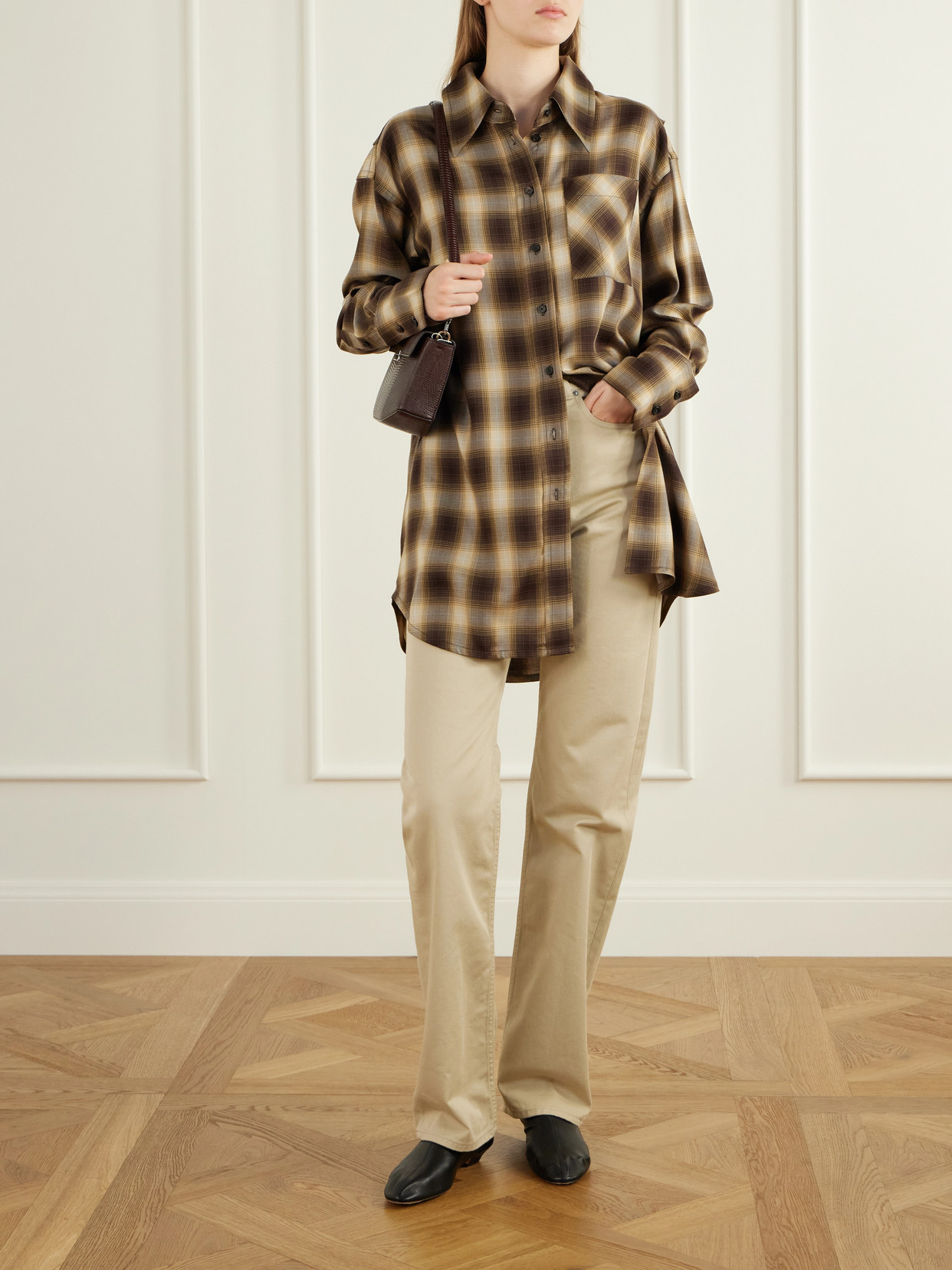 Checked Lyocell Shirt