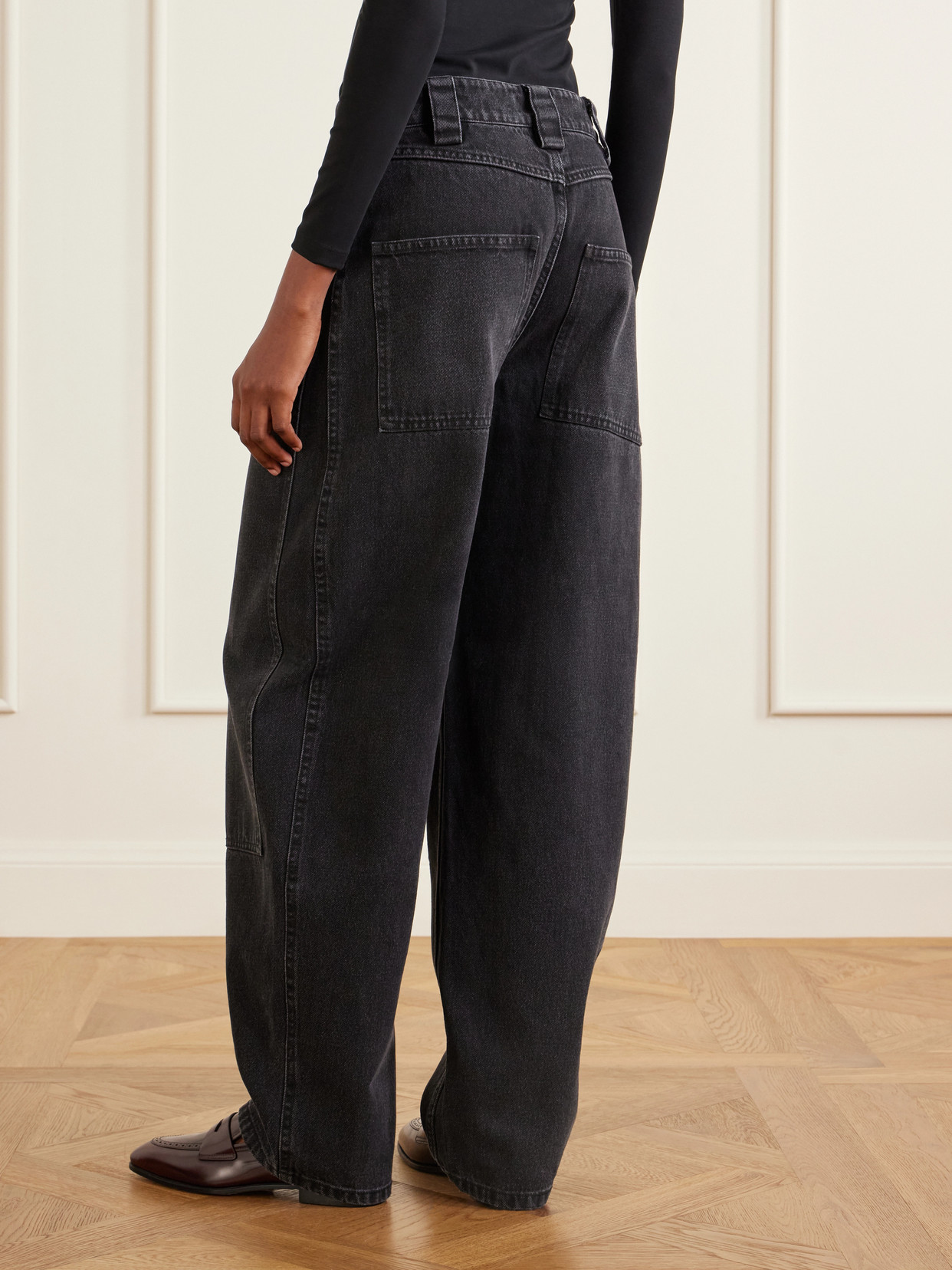 Paneled High-Rise Wide- Leg