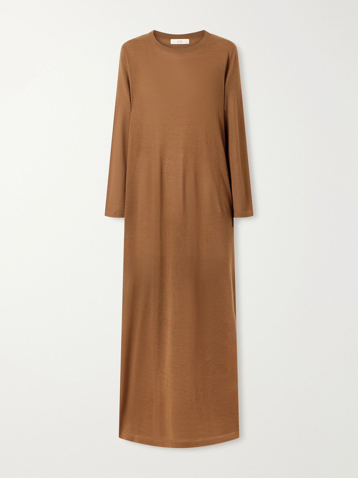 Co Cashmere Midi Dress In Brown