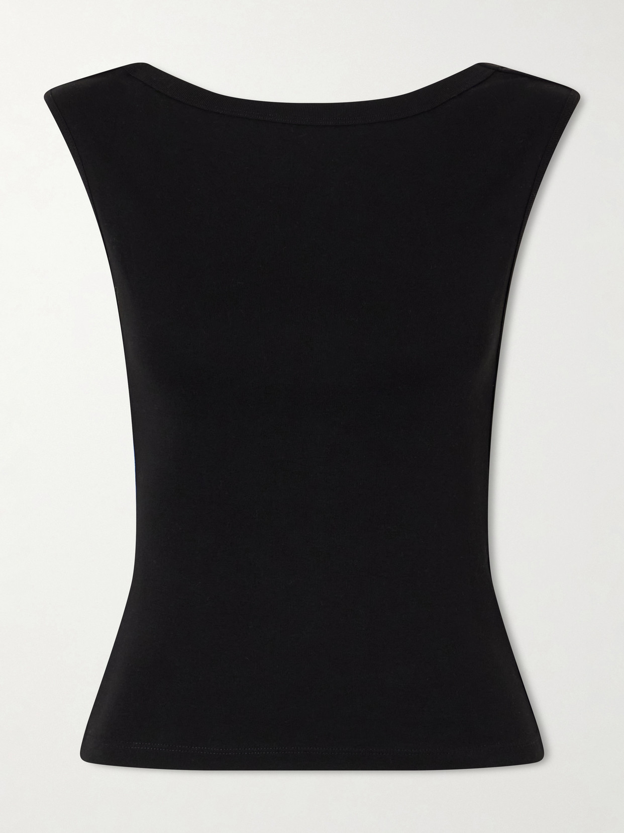 ST. AGNI - Ballerina Organic Cotton-jersey Top - Black