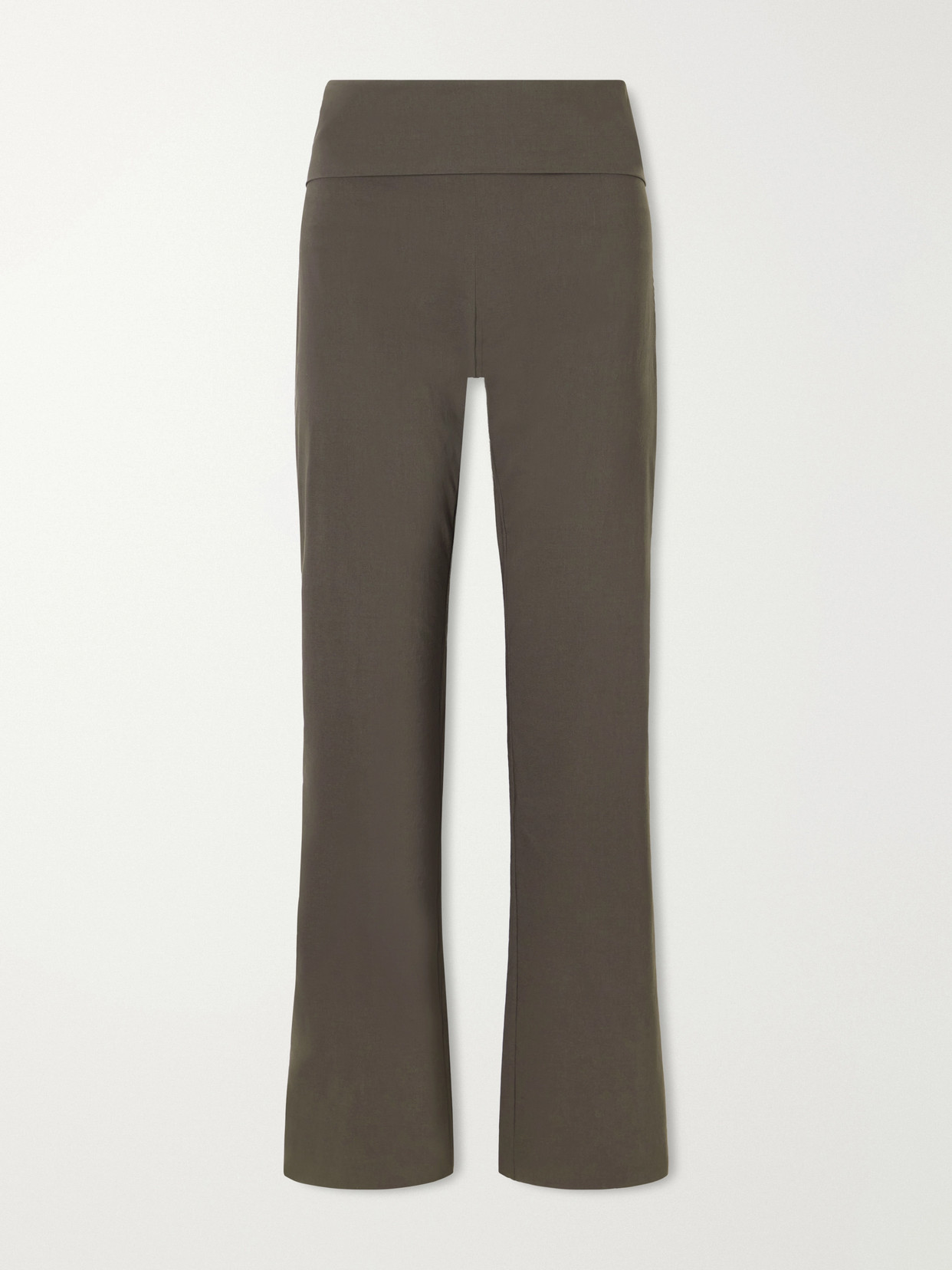 St Agni Studio Twill Skinny-leg Pants In Green