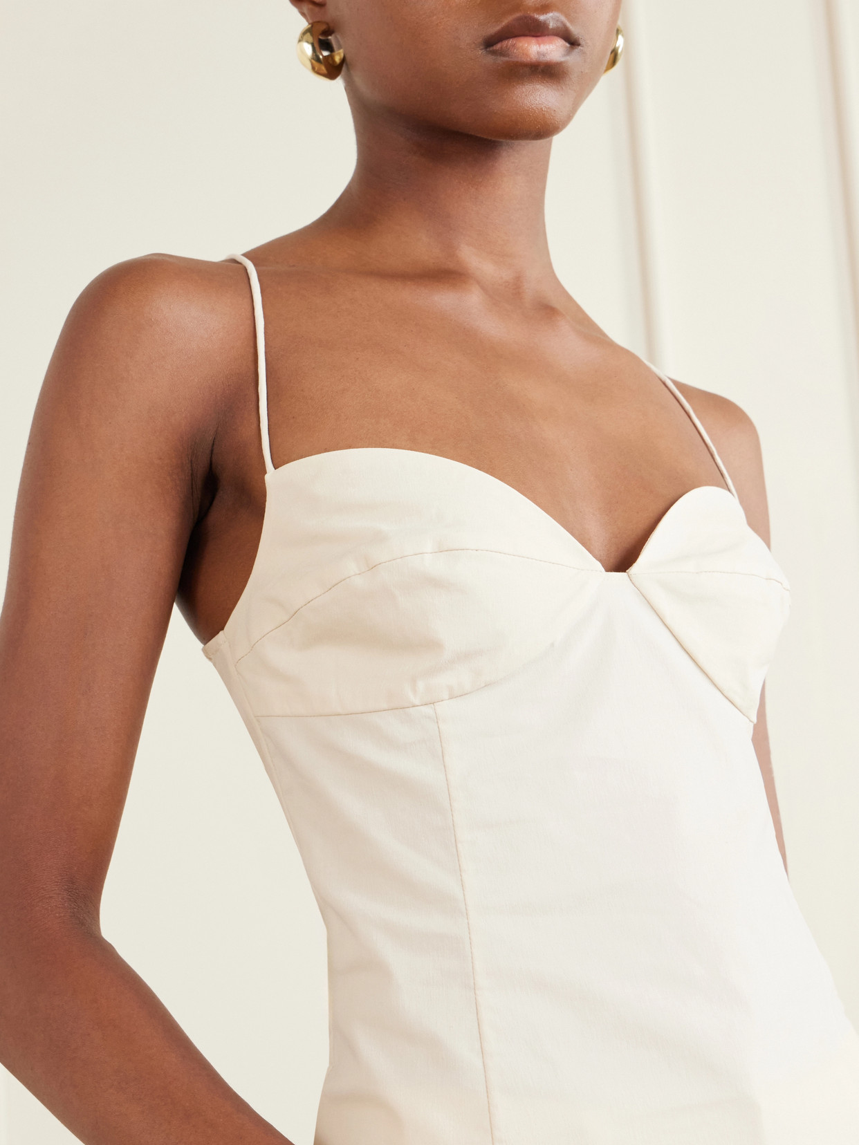 Studio Stretch Cotton-Blend Poplin Camisole