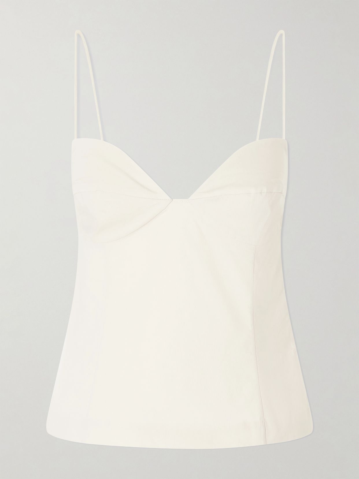 studio stretch cotton blend poplin camisole