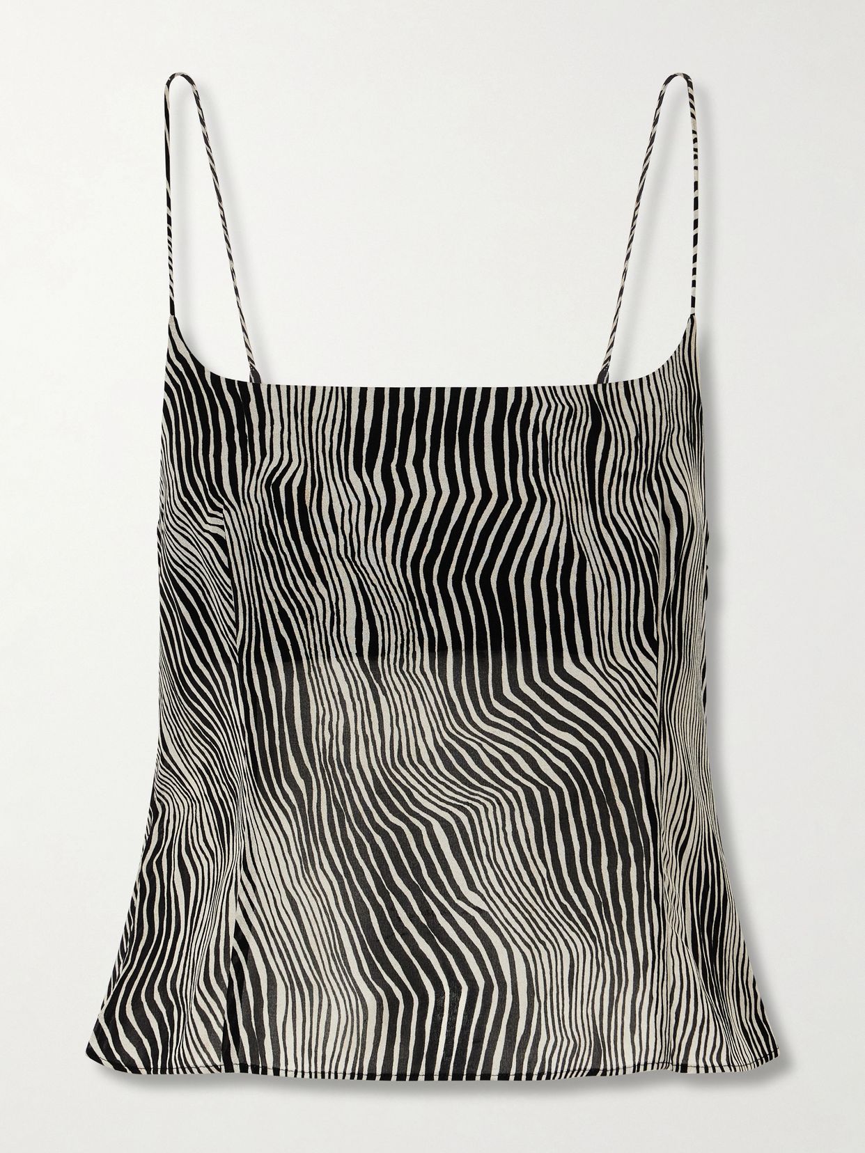 savannah zebra print silk blend cami