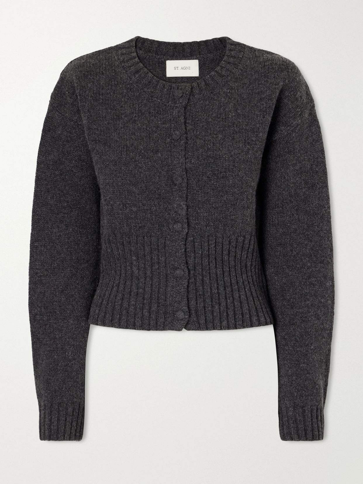 cropped wool cardigan