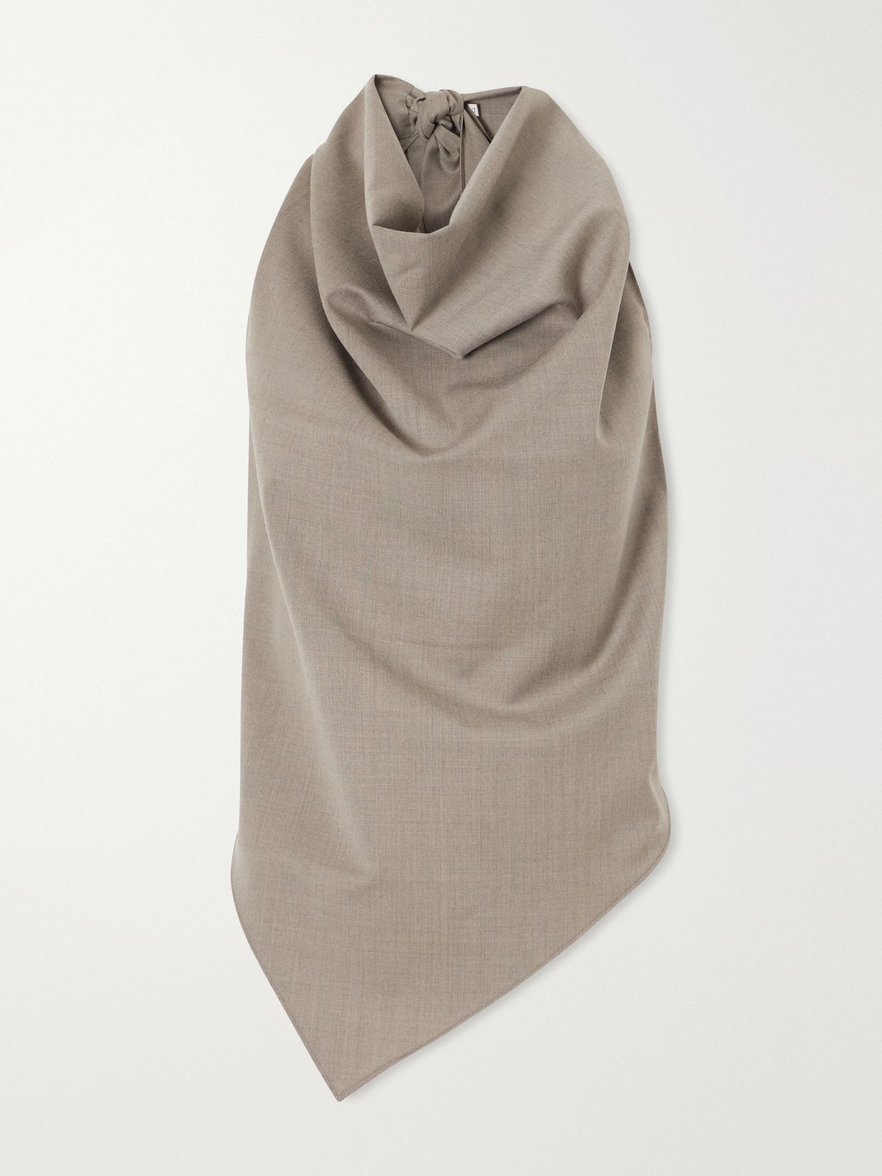 Backless wool-blend top