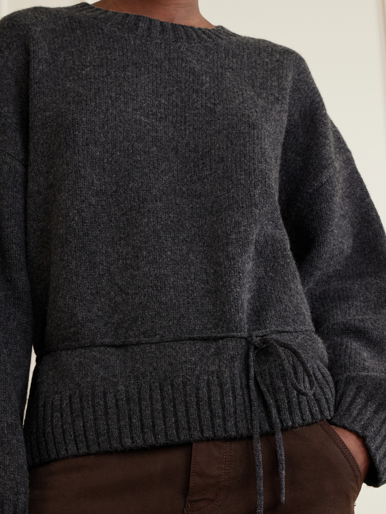 Belted Sweatshirt