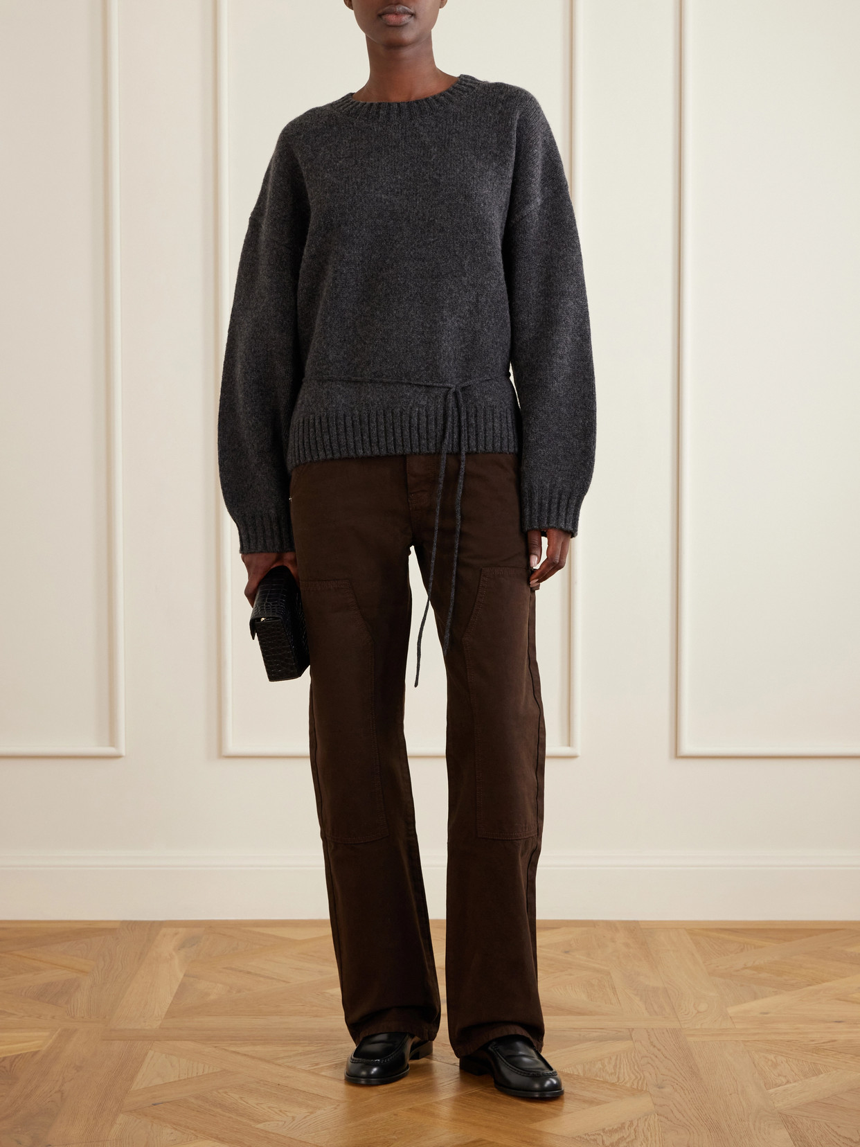 Belted Sweatshirt