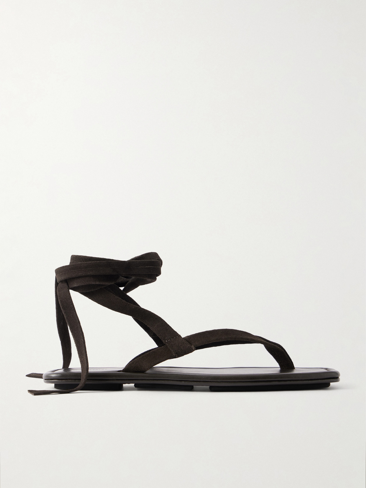 St Agni Suede Sandals In Brown