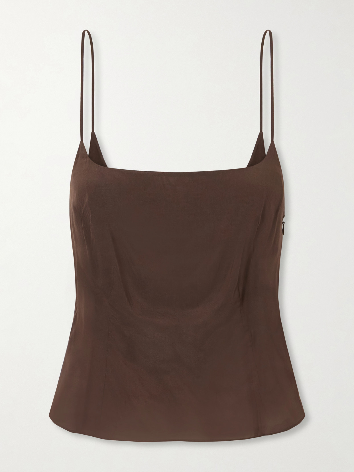 St Agni Stretch Satin Cami In Brown