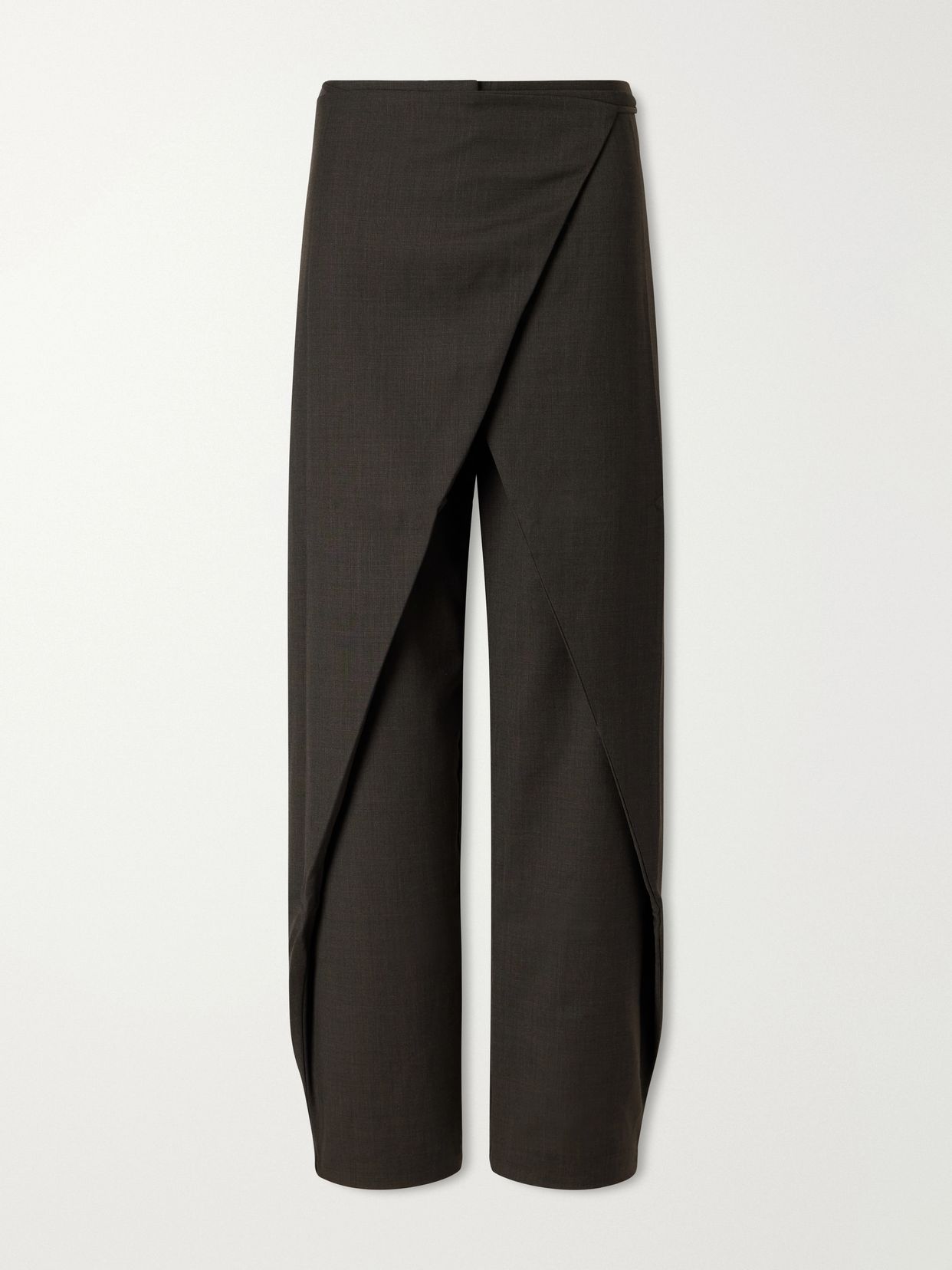 rouleau wool blend wide leg pants