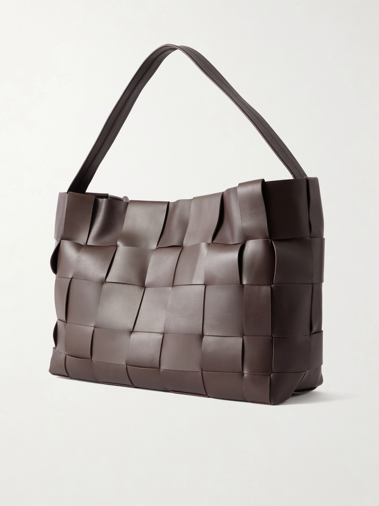 Woven Large Leather Tote