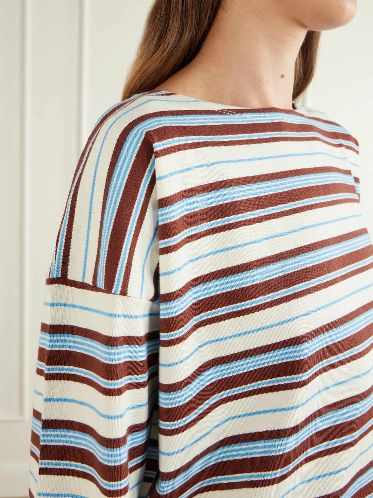Nadine Striped Cotton-Jersey Shirt