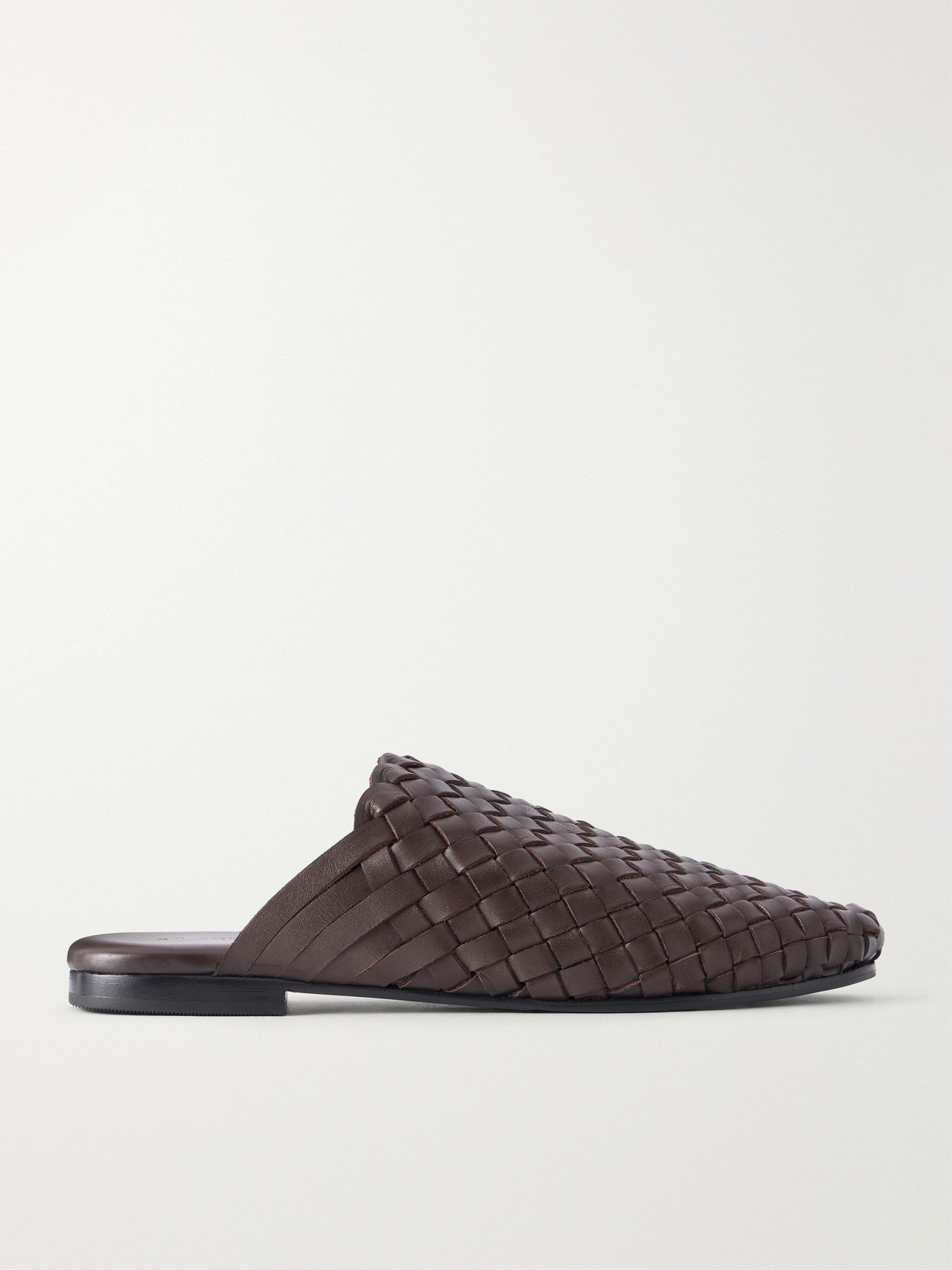 ST. AGNI - Bunto Woven Leather Slip-ons - Brown