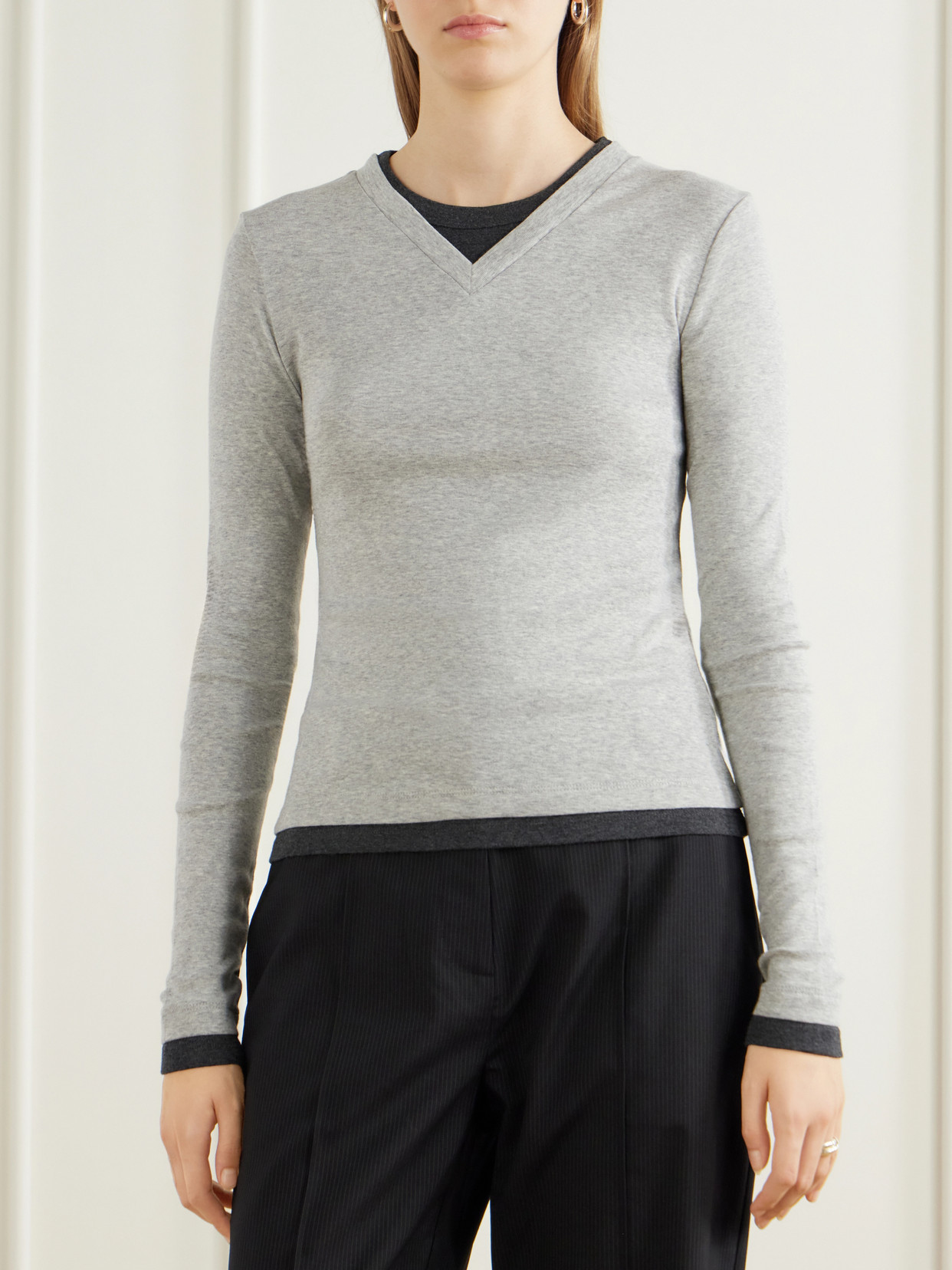 Double-Layered Organic Cotton-Jersey T-Shirt