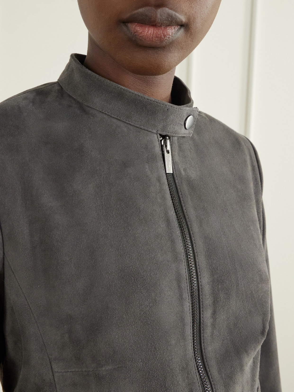 Suede Biker Jacket