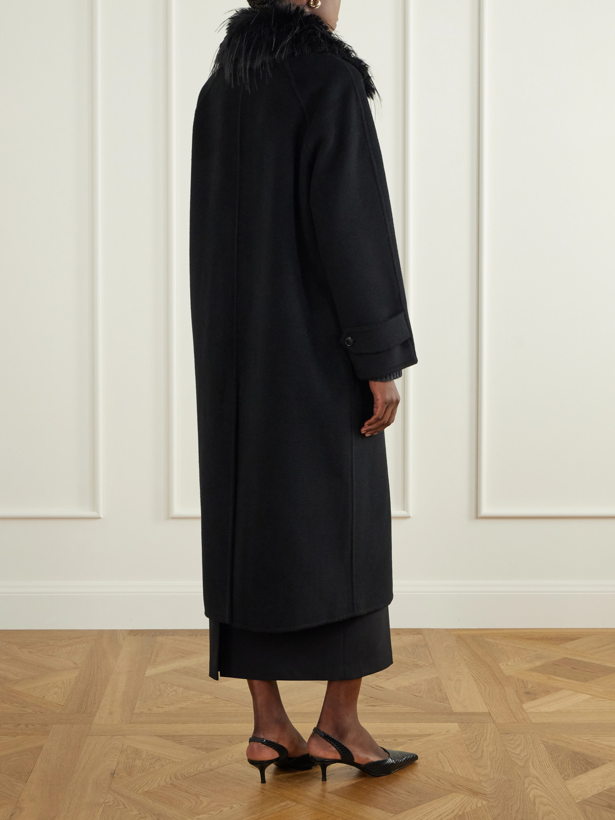Plush-Trimmed Wool And Cashmere-Blend Coat
