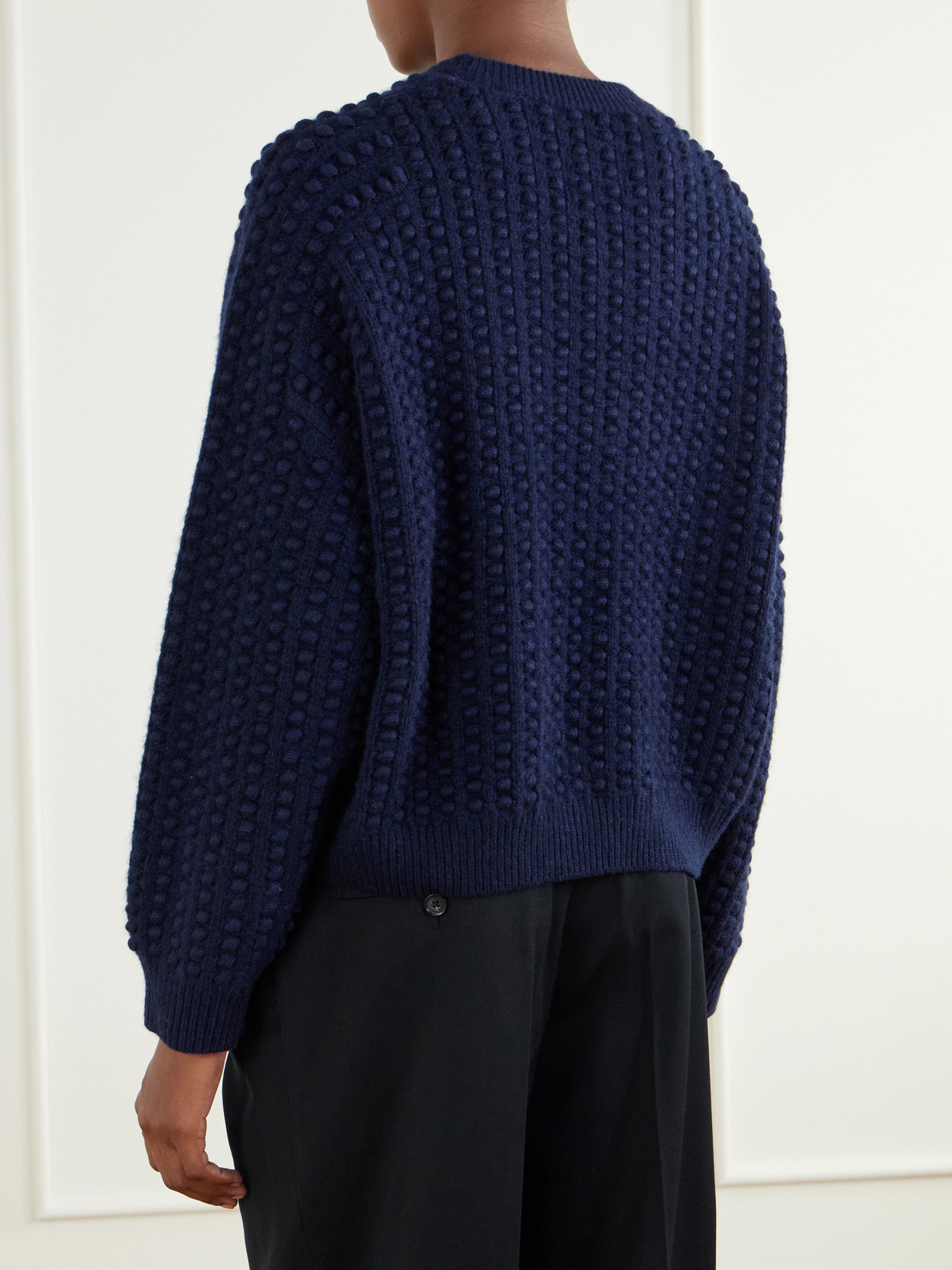 Rolf Bubble-Stitch Cashmere Sweater