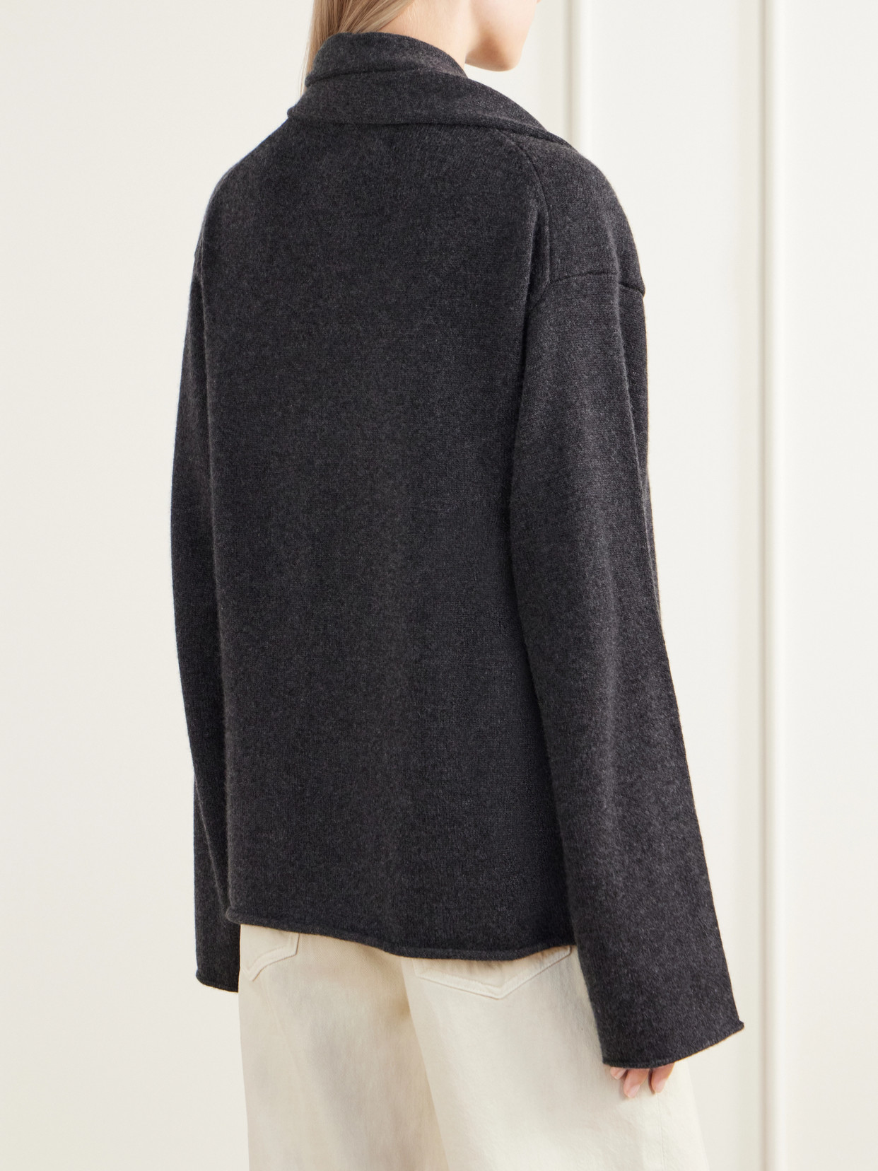 Frances Scarf-Detailed Cashmere Sweater