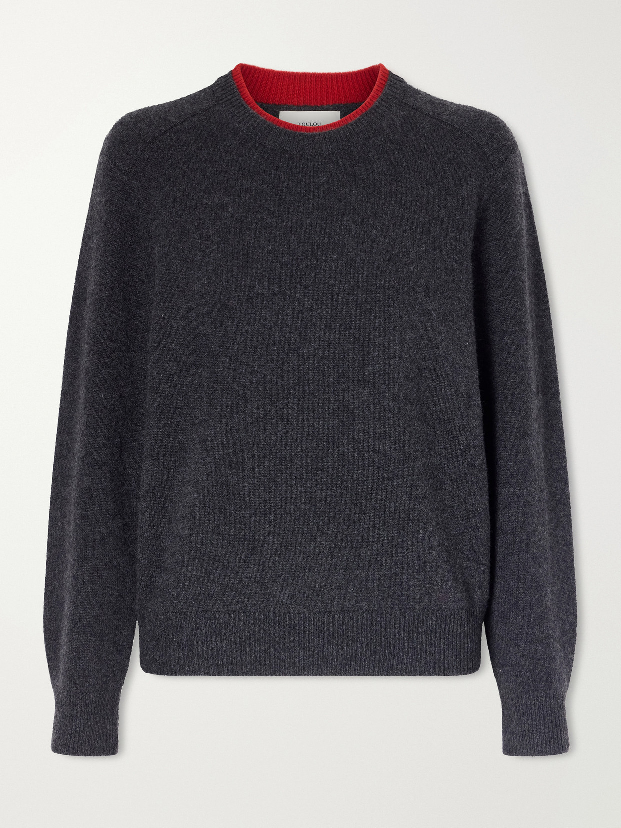 Loulou de Saison - Otis Ribbed Cashmere Sweater - Gray