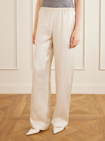 LOULOU DE SAISON Alera silk wide-leg pants