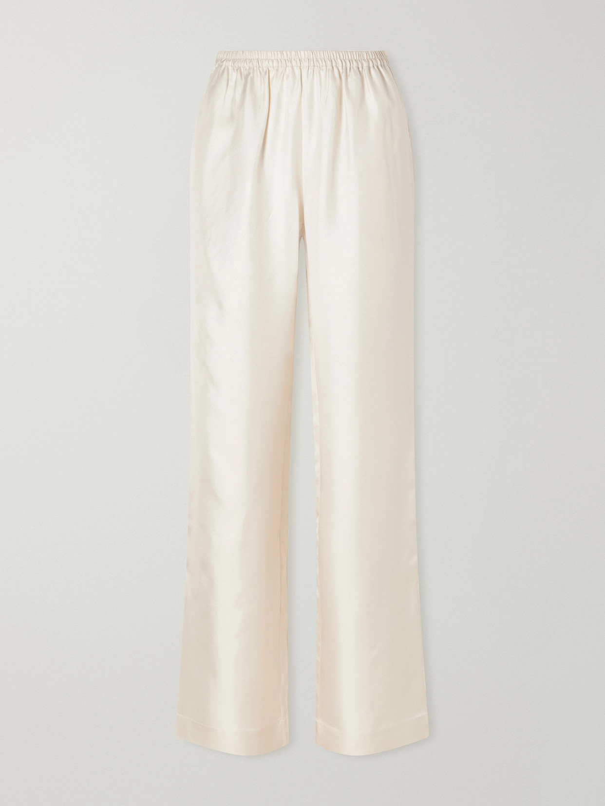 Loulou De Saison Alera Silk Wide-leg Pants In Neutrals