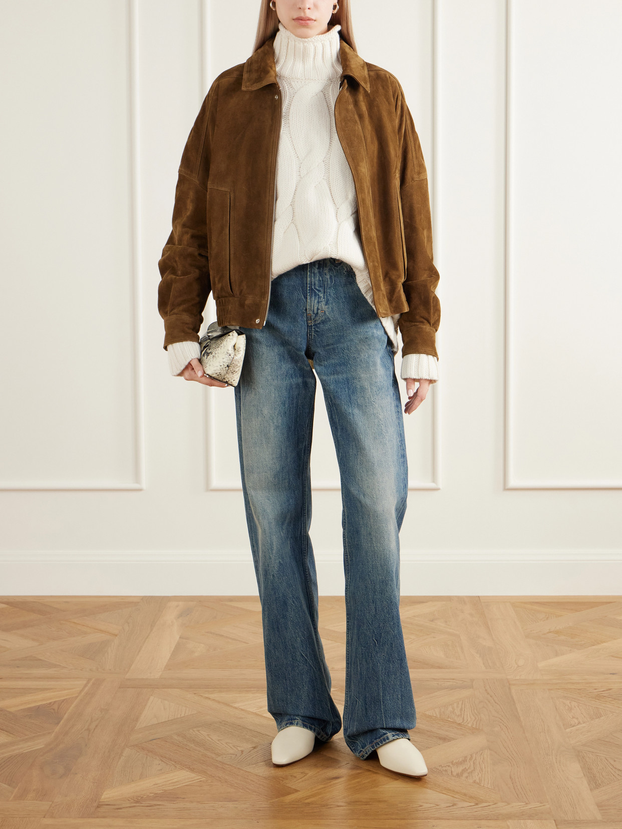 Wara Cable-Knit Cashmere Turtleneck Sweater