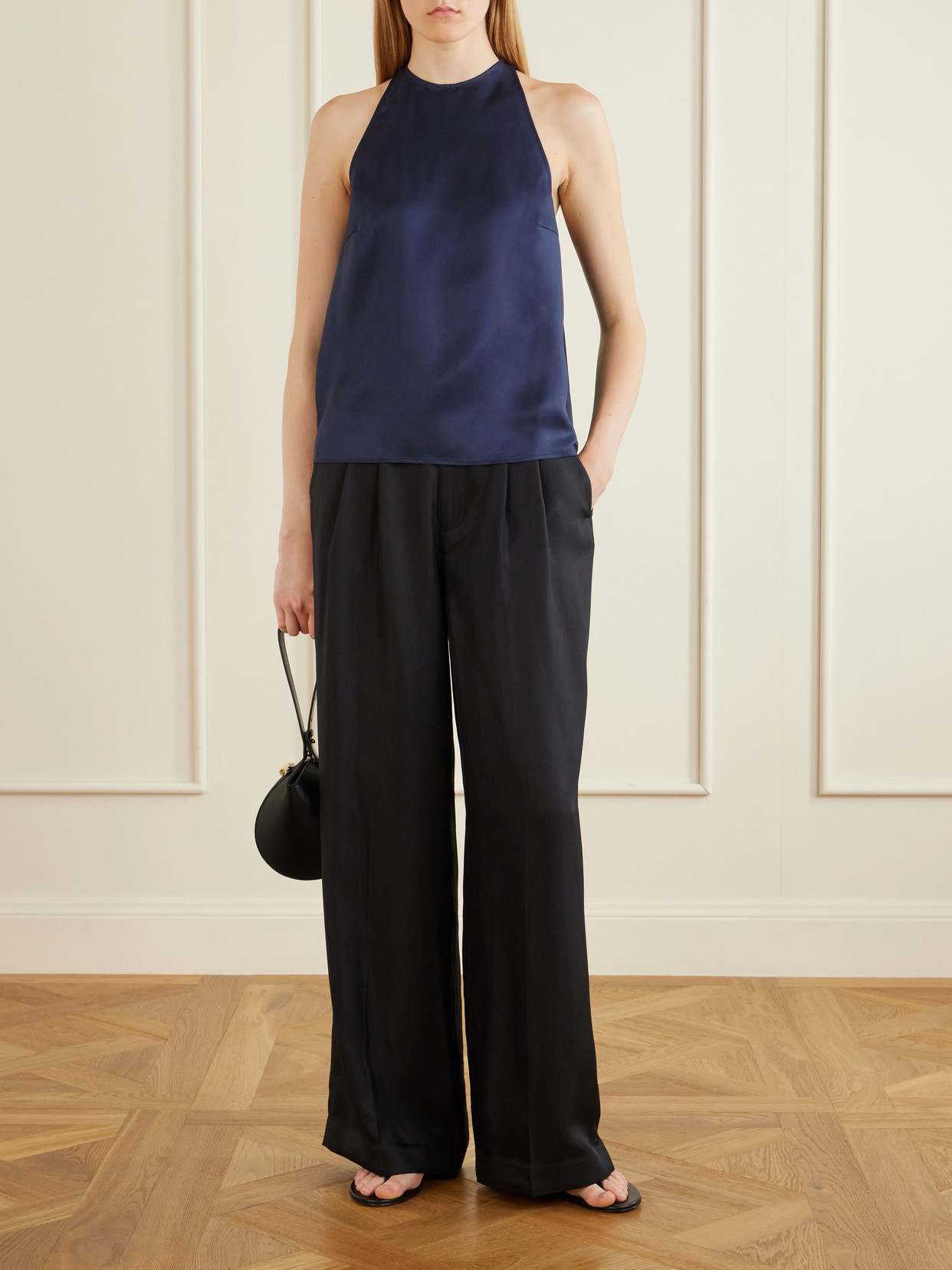 Cape Silk-Twill Blouse