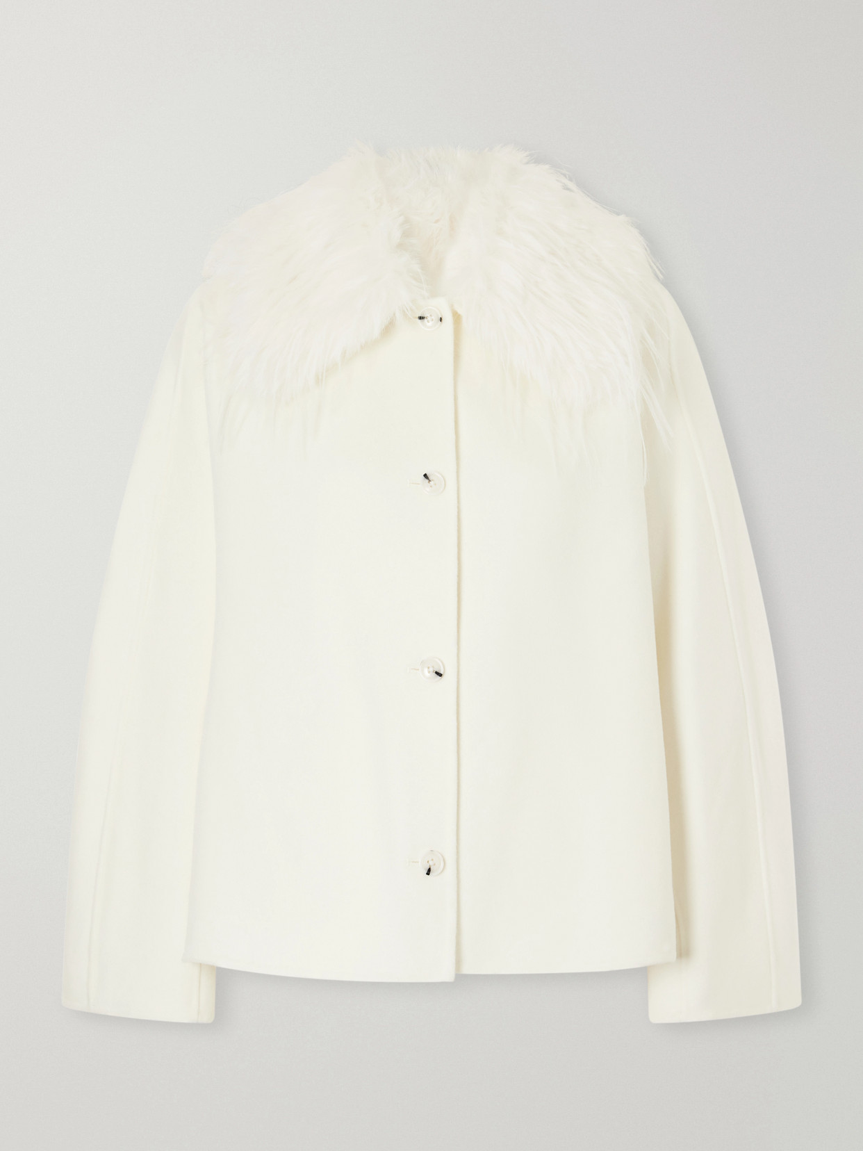 Rafe Plush-Trimmed Wool And Cashmere-Blend Coat