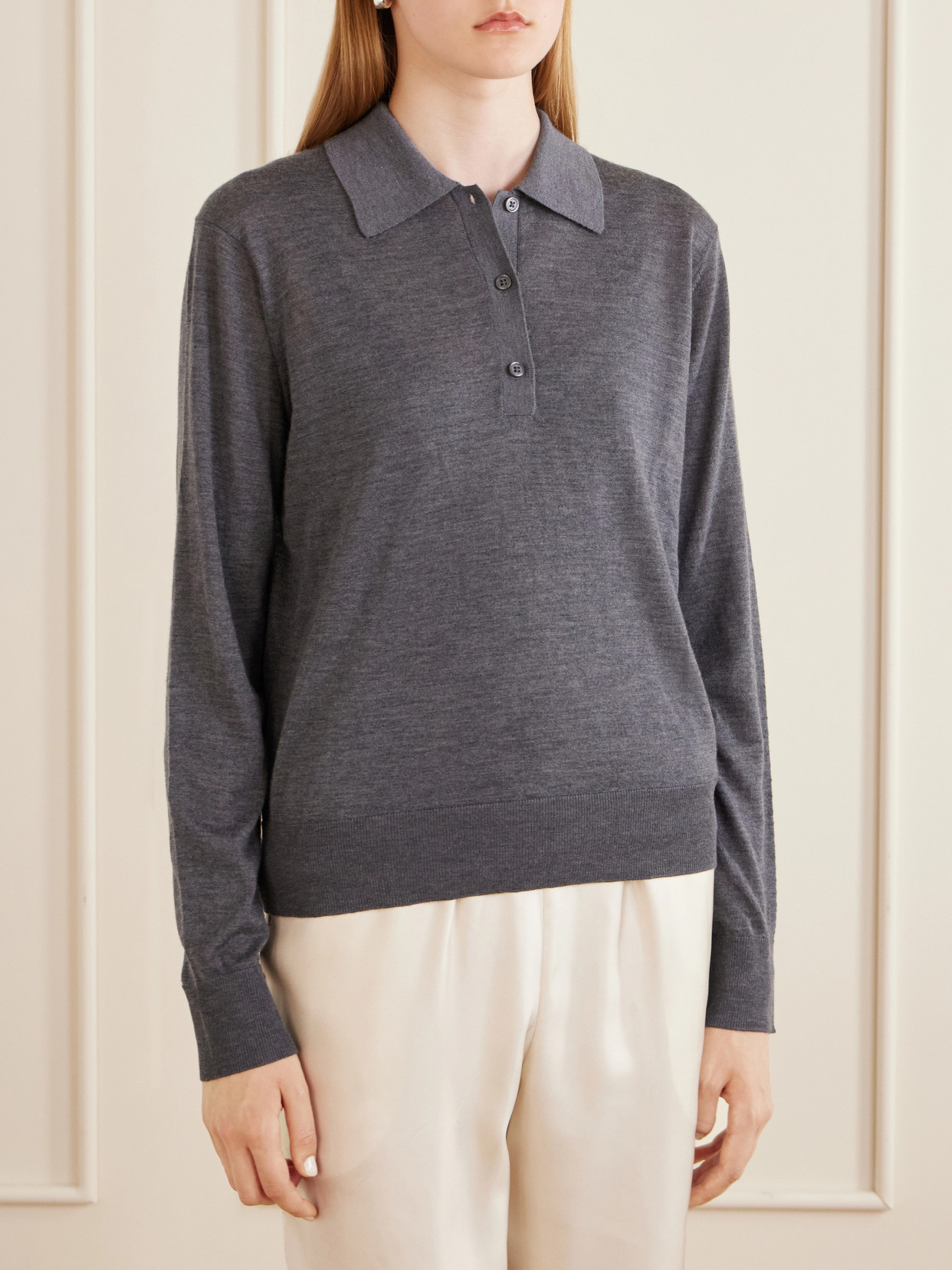 Miles Cashmere Polo Sweater