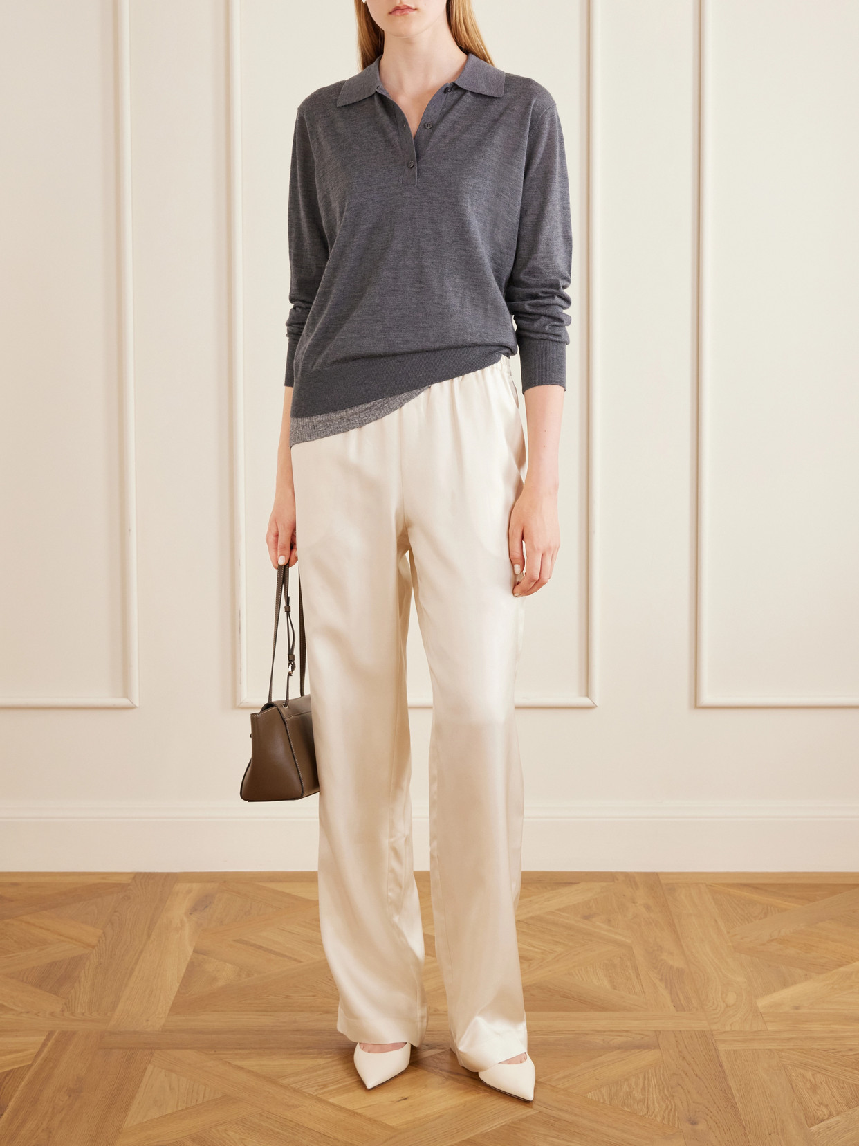 Miles Cashmere Polo Sweater