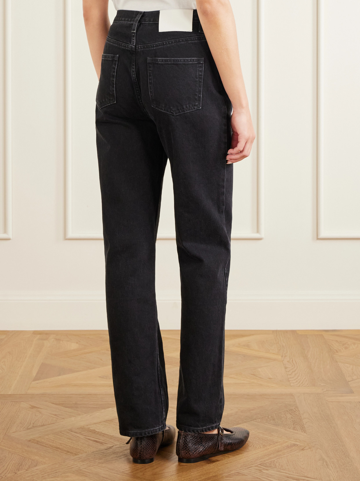 Jude Organic Mid-Rise Straight-Leg Jeans