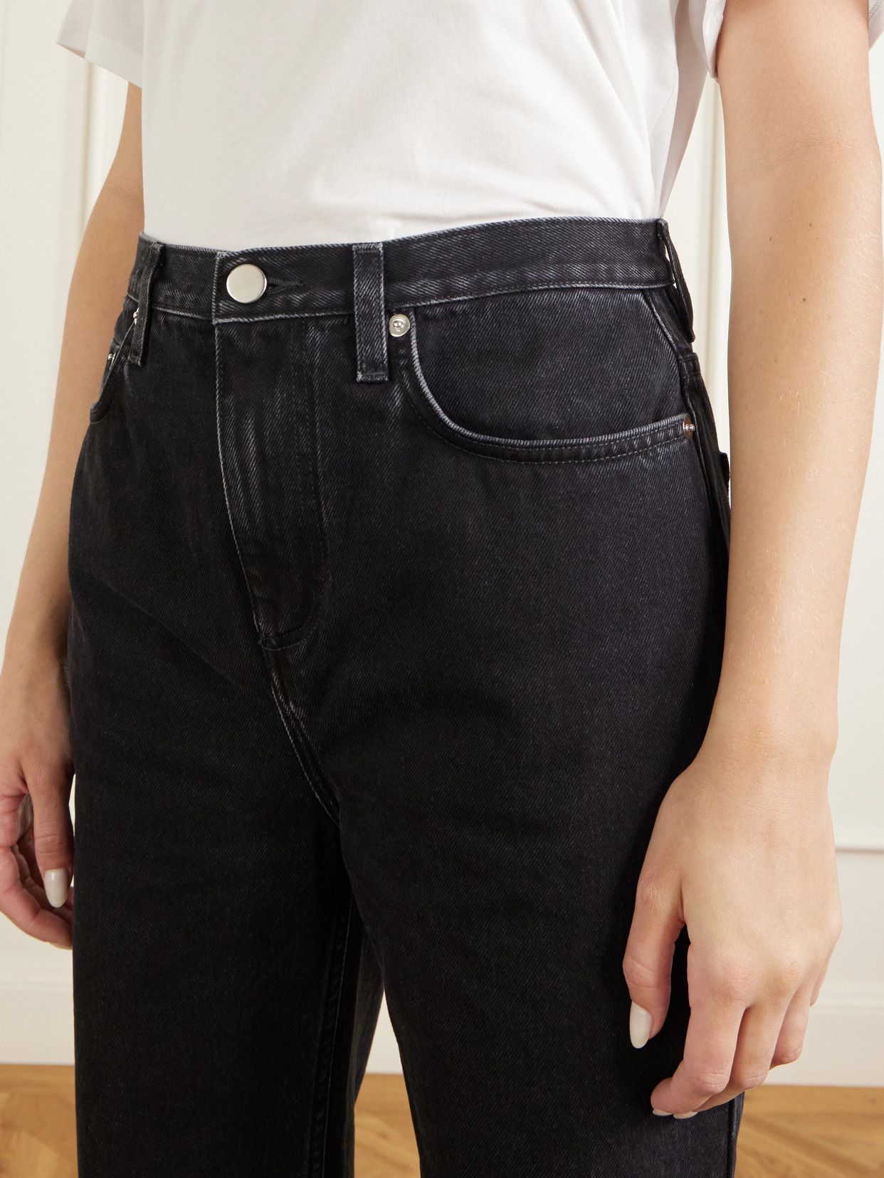 Jude Organic Mid-Rise Straight-Leg Jeans