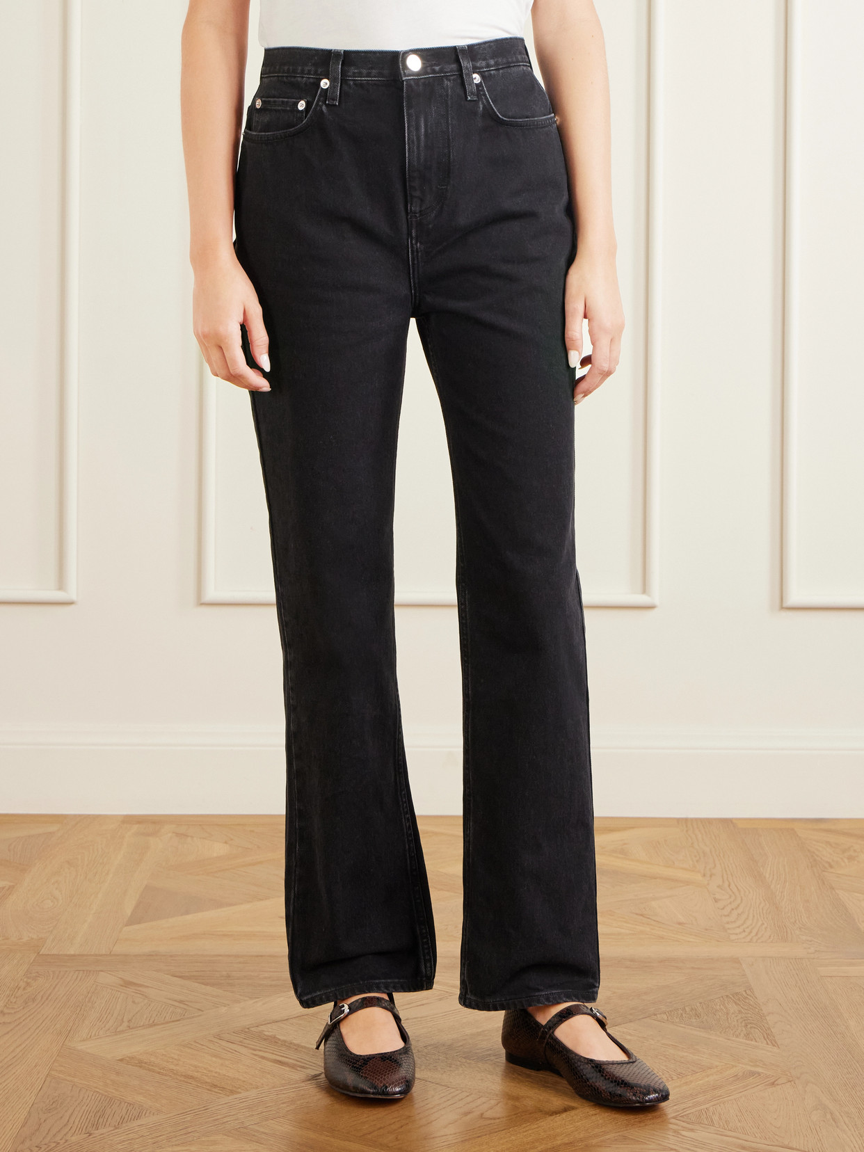 Jude Organic Mid-Rise Straight-Leg Jeans