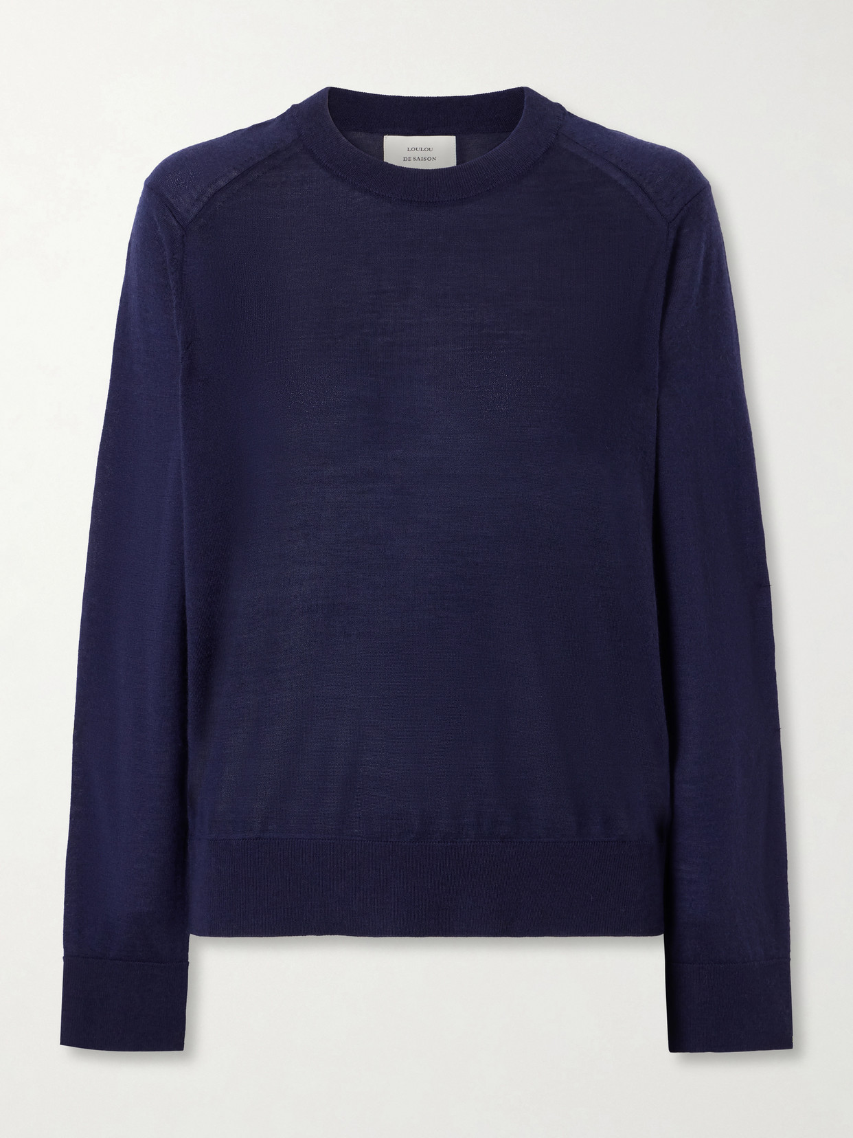 Loulou De Saison Ditto Ribbed Cashmere Sweater In Blue