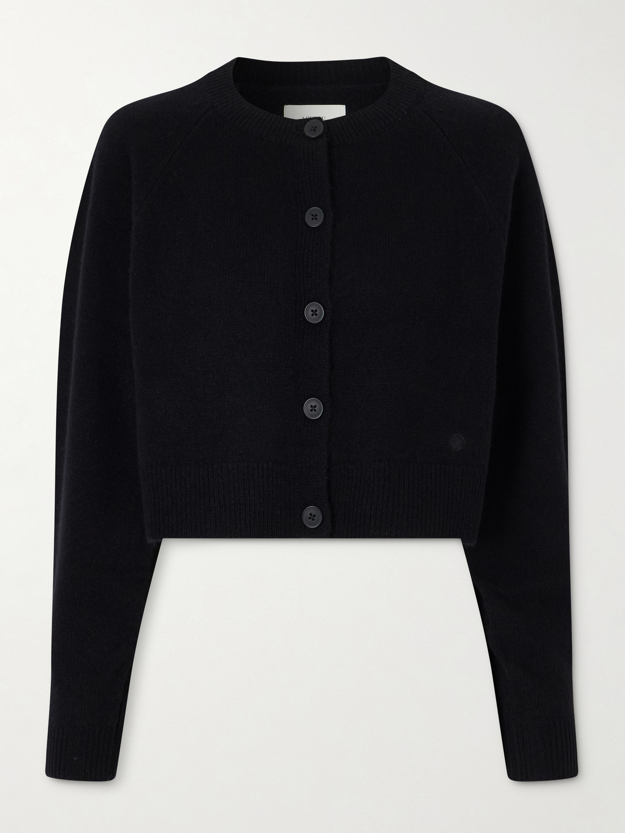 Loulou De Saison Heike Cashmere Cardigan In Black